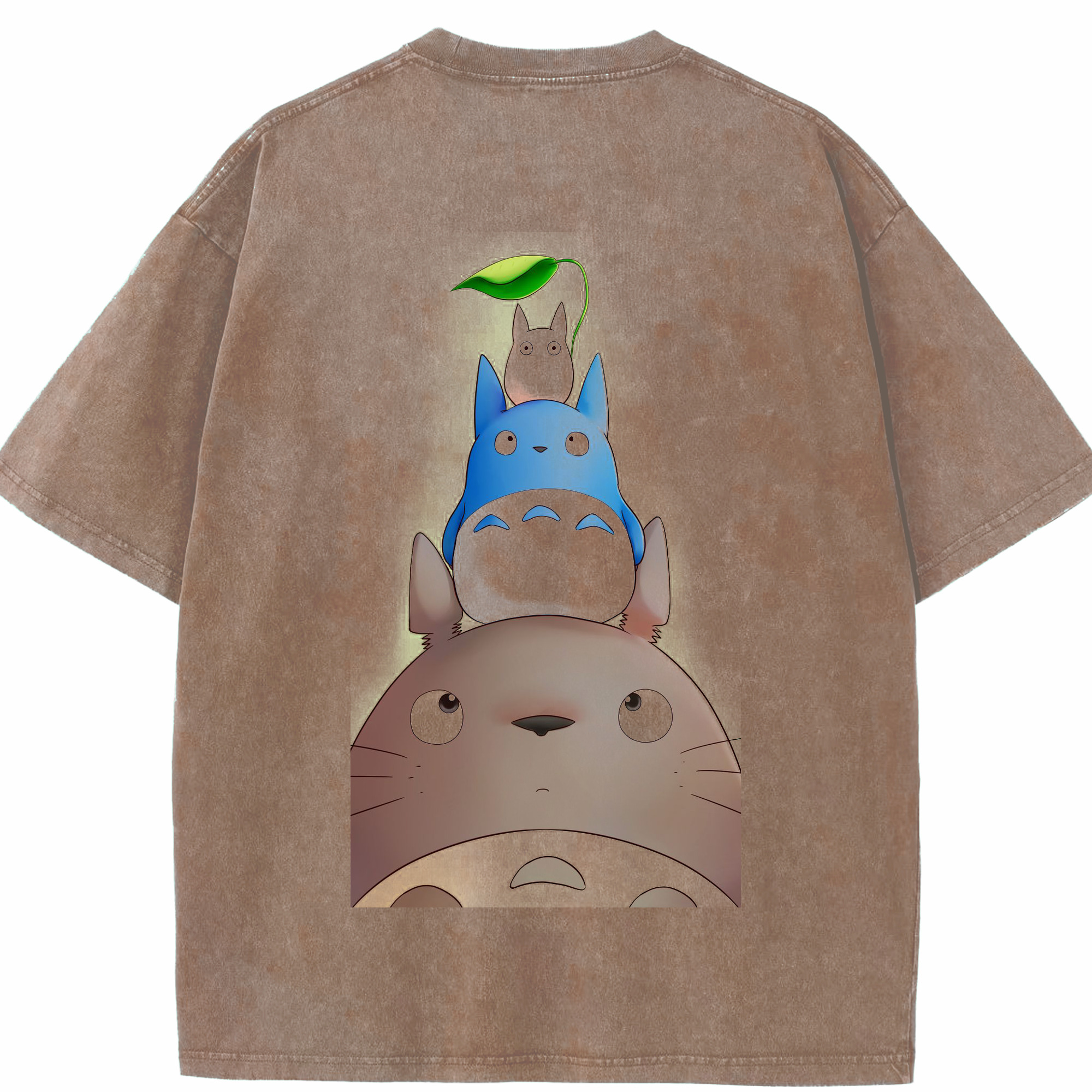 （画像用） となりのトトロ 草壁メイ 草壁サツキ My Neighbor Totoro Satsuki Kusakabe Mei Kusakabe 綿100% ヴィンテージ風 半袖Tシャツ（背面プリント）