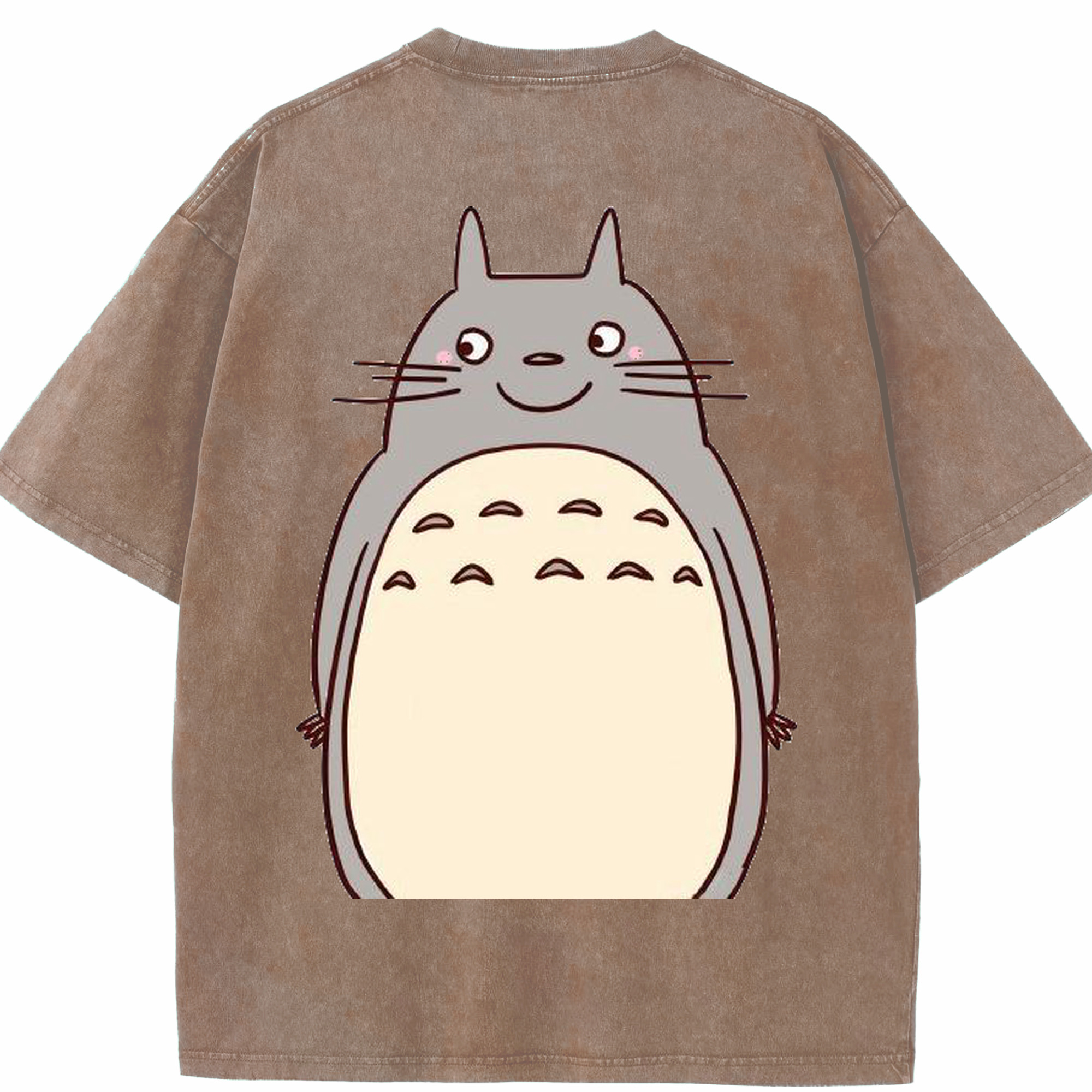 （画像用） となりのトトロ 草壁メイ 草壁サツキ My Neighbor Totoro Satsuki Kusakabe Mei Kusakabe 綿100% ヴィンテージ風 半袖Tシャツ（背面プリント）