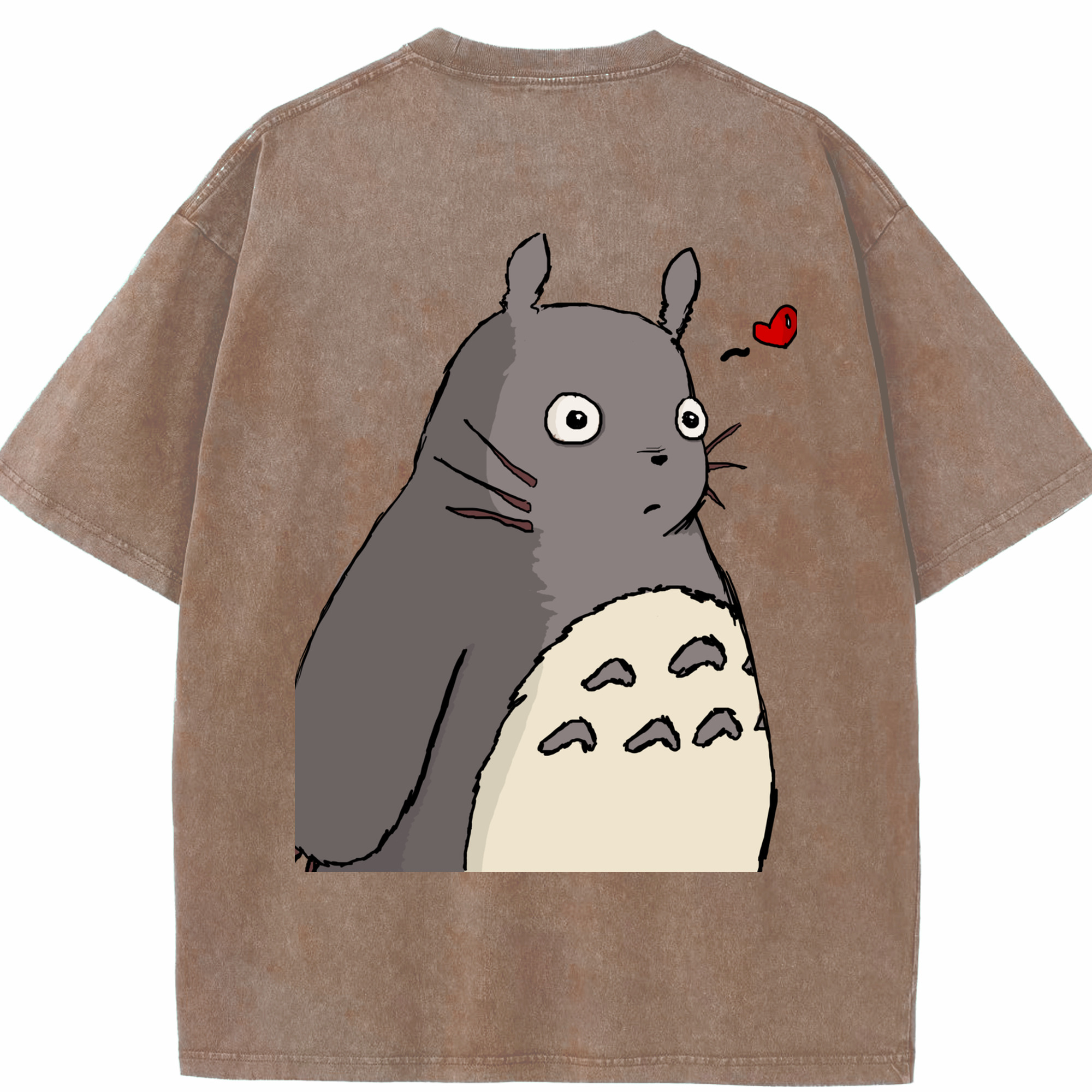 （画像用） となりのトトロ 草壁メイ 草壁サツキ My Neighbor Totoro Satsuki Kusakabe Mei Kusakabe 綿100% ヴィンテージ風 半袖Tシャツ（背面プリント）