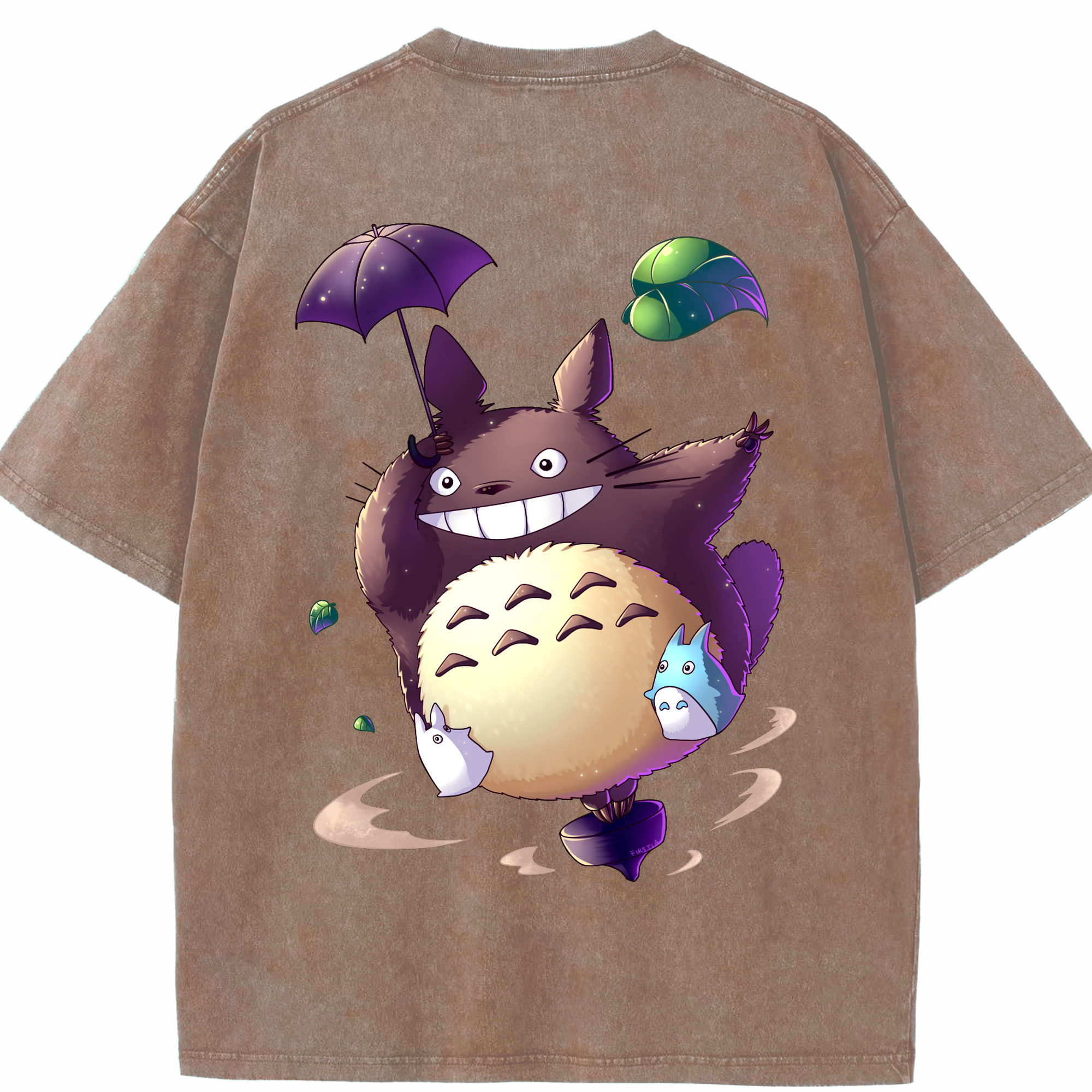 （画像用） となりのトトロ 草壁メイ 草壁サツキ My Neighbor Totoro Satsuki Kusakabe Mei Kusakabe 綿100% ヴィンテージ風 半袖Tシャツ（背面プリント）