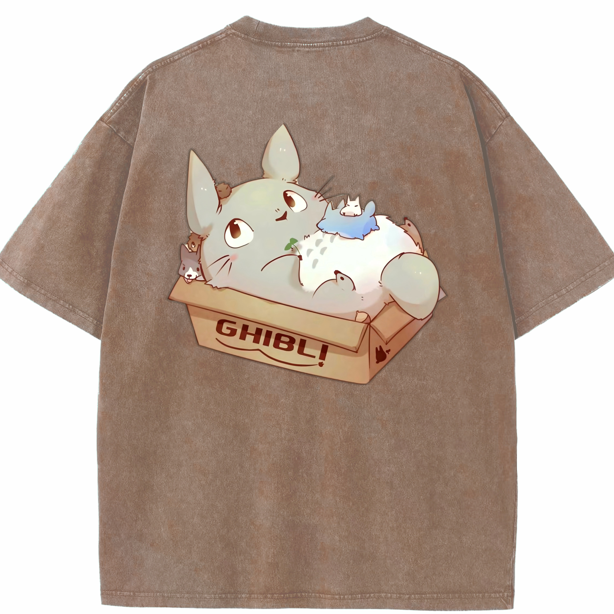 （画像用） となりのトトロ 草壁メイ 草壁サツキ My Neighbor Totoro Satsuki Kusakabe Mei Kusakabe 綿100% ヴィンテージ風 半袖Tシャツ（背面プリント）