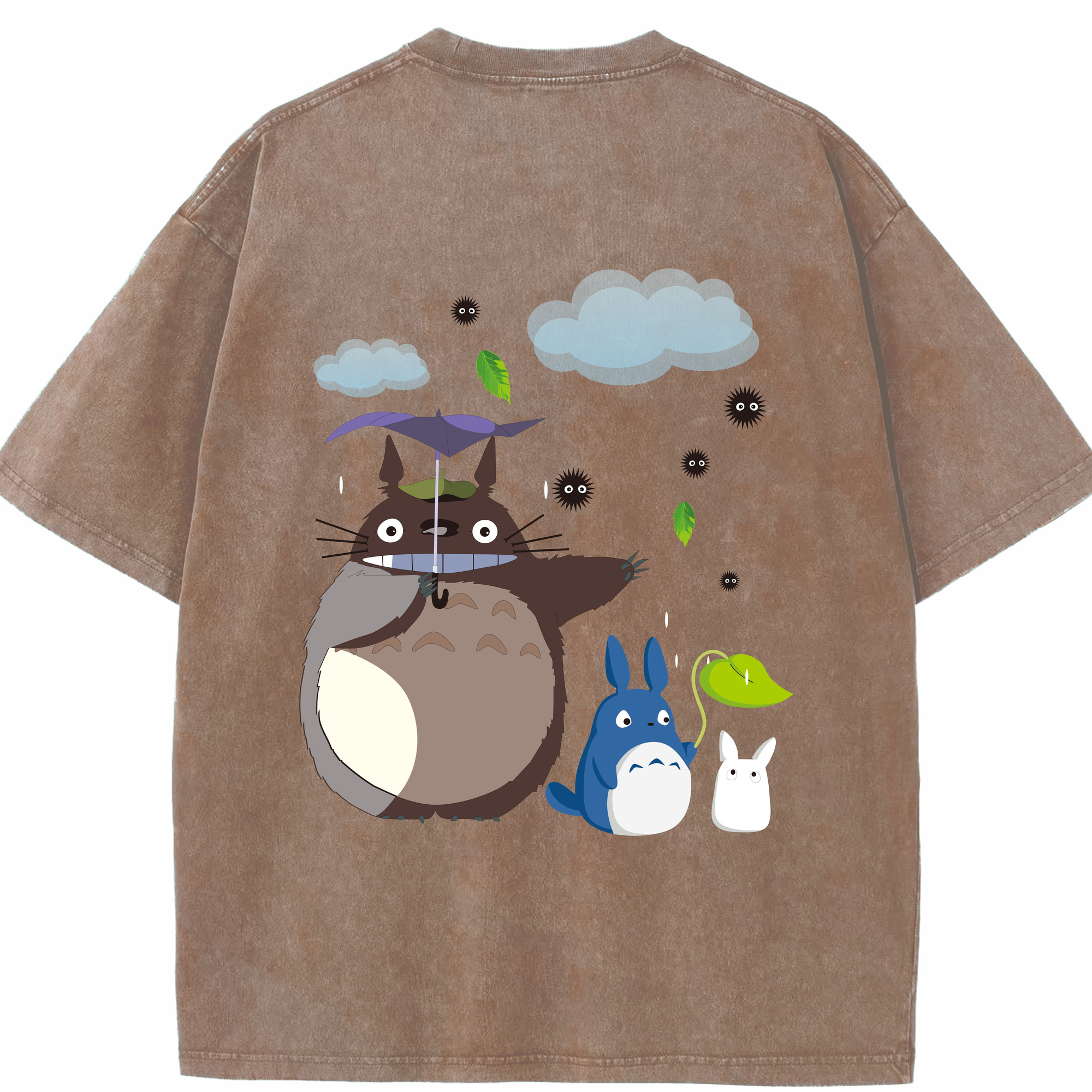 （画像用） となりのトトロ 草壁メイ 草壁サツキ My Neighbor Totoro Satsuki Kusakabe Mei Kusakabe 綿100% ヴィンテージ風 半袖Tシャツ（背面プリント）