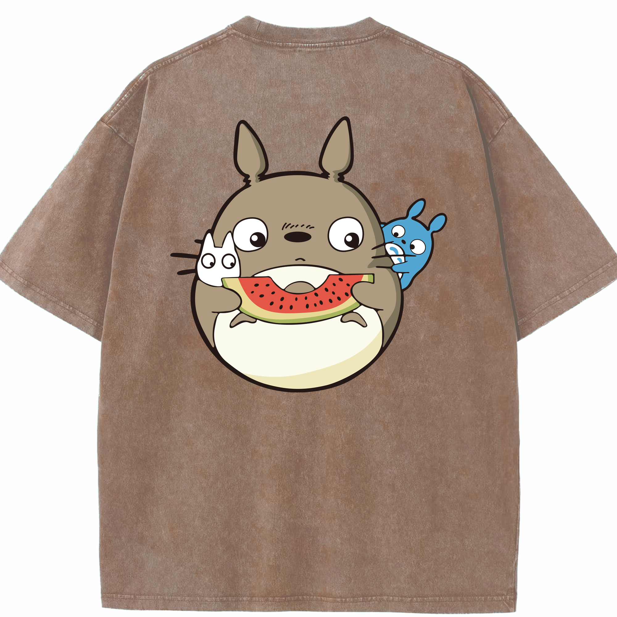 （画像用） となりのトトロ 草壁メイ 草壁サツキ My Neighbor Totoro Satsuki Kusakabe Mei Kusakabe 綿100% ヴィンテージ風 半袖Tシャツ（背面プリント）