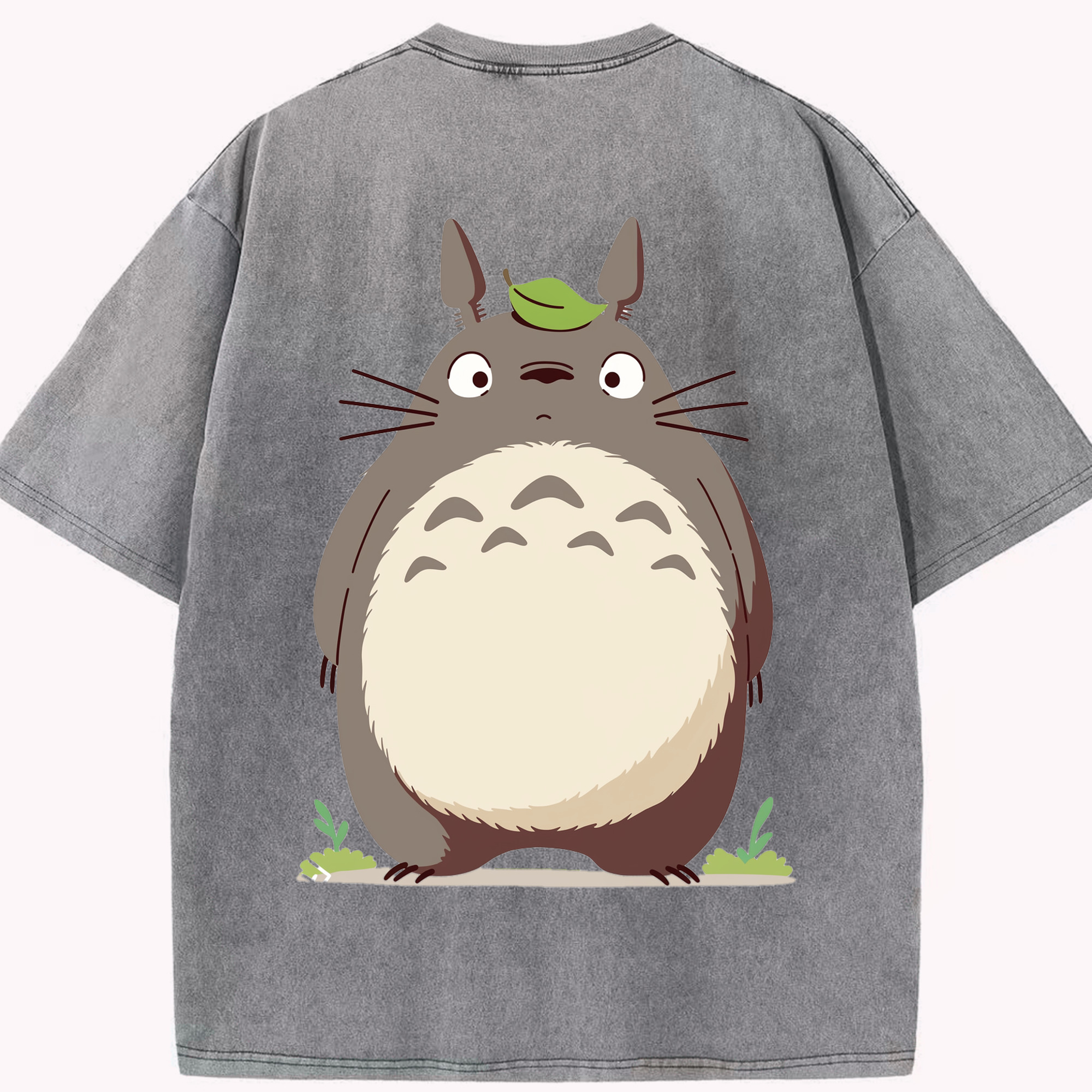 （画像用） となりのトトロ 草壁メイ 草壁サツキ My Neighbor Totoro Satsuki Kusakabe Mei Kusakabe 綿100% ヴィンテージ風 半袖Tシャツ（背面プリント）