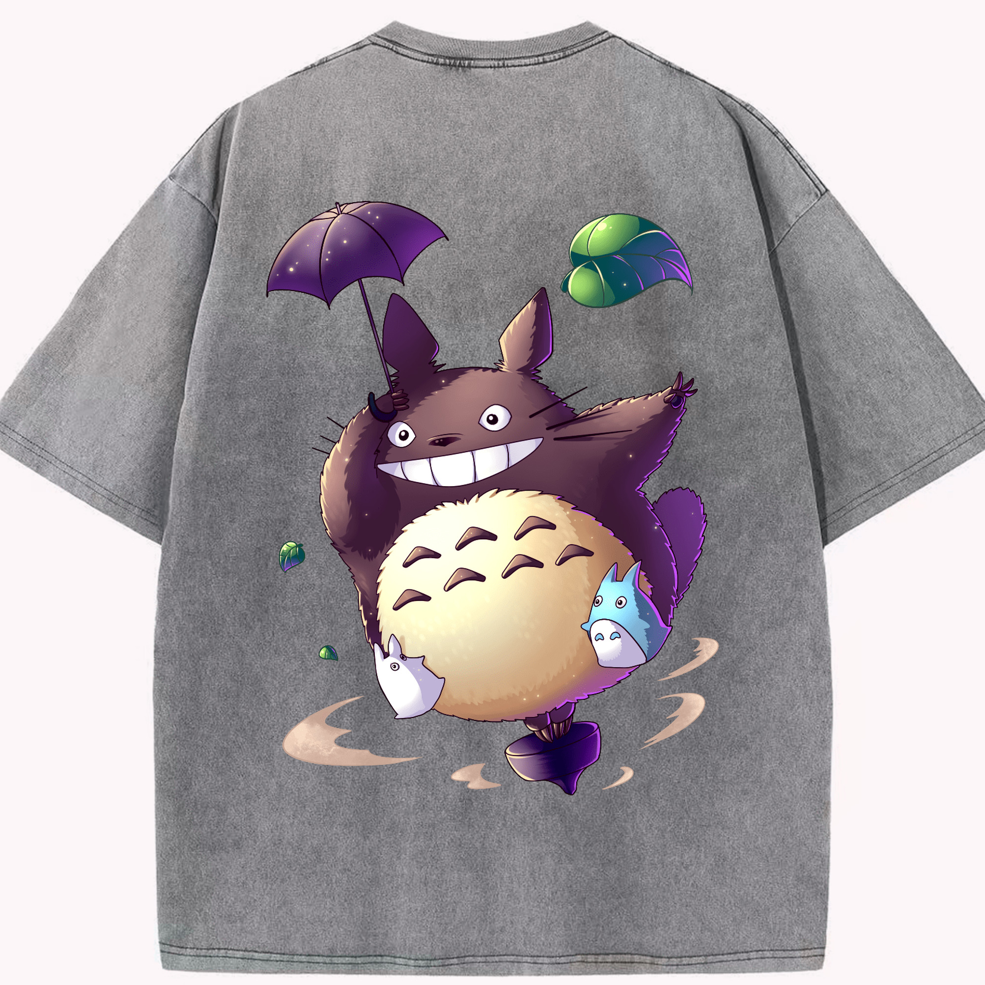（画像用） となりのトトロ 草壁メイ 草壁サツキ My Neighbor Totoro Satsuki Kusakabe Mei Kusakabe 綿100% ヴィンテージ風 半袖Tシャツ（背面プリント）