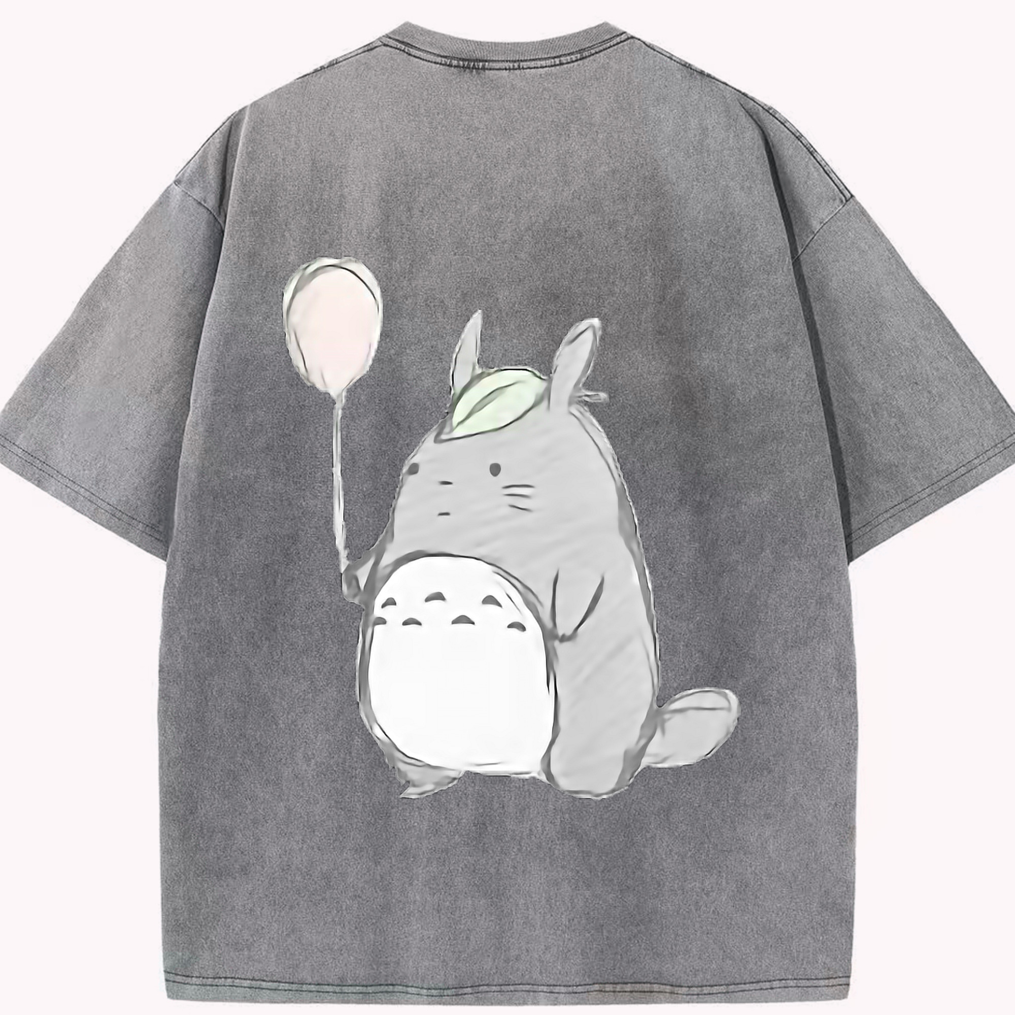 （画像用） となりのトトロ 草壁メイ 草壁サツキ My Neighbor Totoro Satsuki Kusakabe Mei Kusakabe 綿100% ヴィンテージ風 半袖Tシャツ（背面プリント）