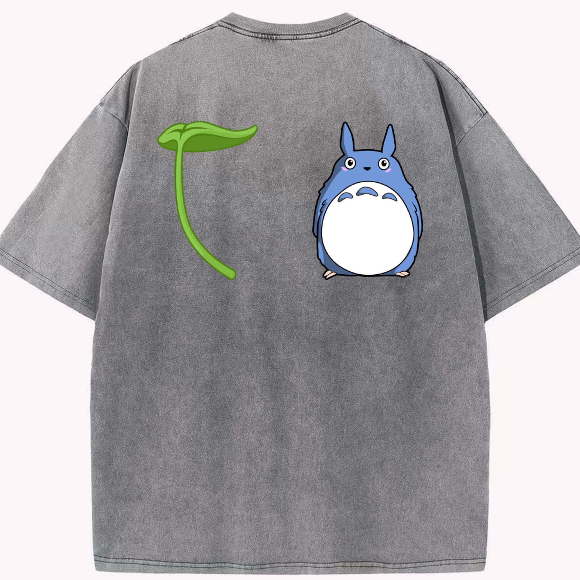 （画像用） となりのトトロ 草壁メイ 草壁サツキ My Neighbor Totoro Satsuki Kusakabe Mei Kusakabe 綿100% ヴィンテージ風 半袖Tシャツ（背面プリント）