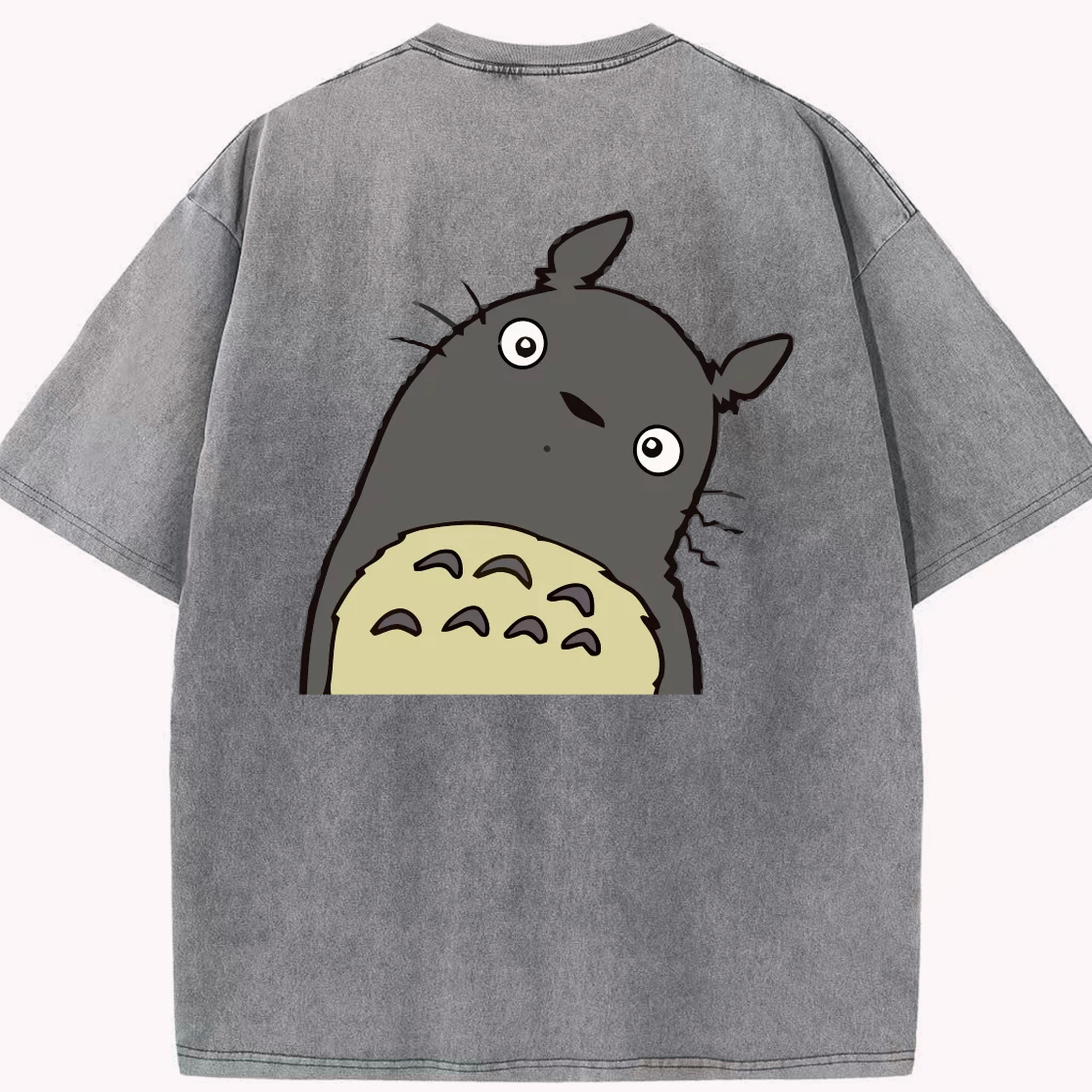 （画像用） となりのトトロ 草壁メイ 草壁サツキ My Neighbor Totoro Satsuki Kusakabe Mei Kusakabe 綿100% ヴィンテージ風 半袖Tシャツ（背面プリント）