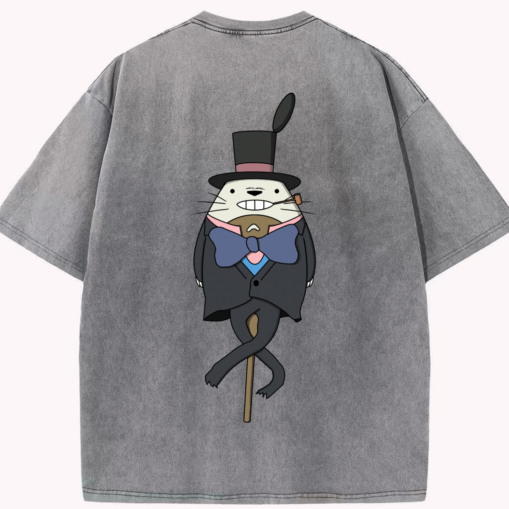 （画像用） となりのトトロ 草壁メイ 草壁サツキ My Neighbor Totoro Satsuki Kusakabe Mei Kusakabe 綿100% ヴィンテージ風 半袖Tシャツ（背面プリント）