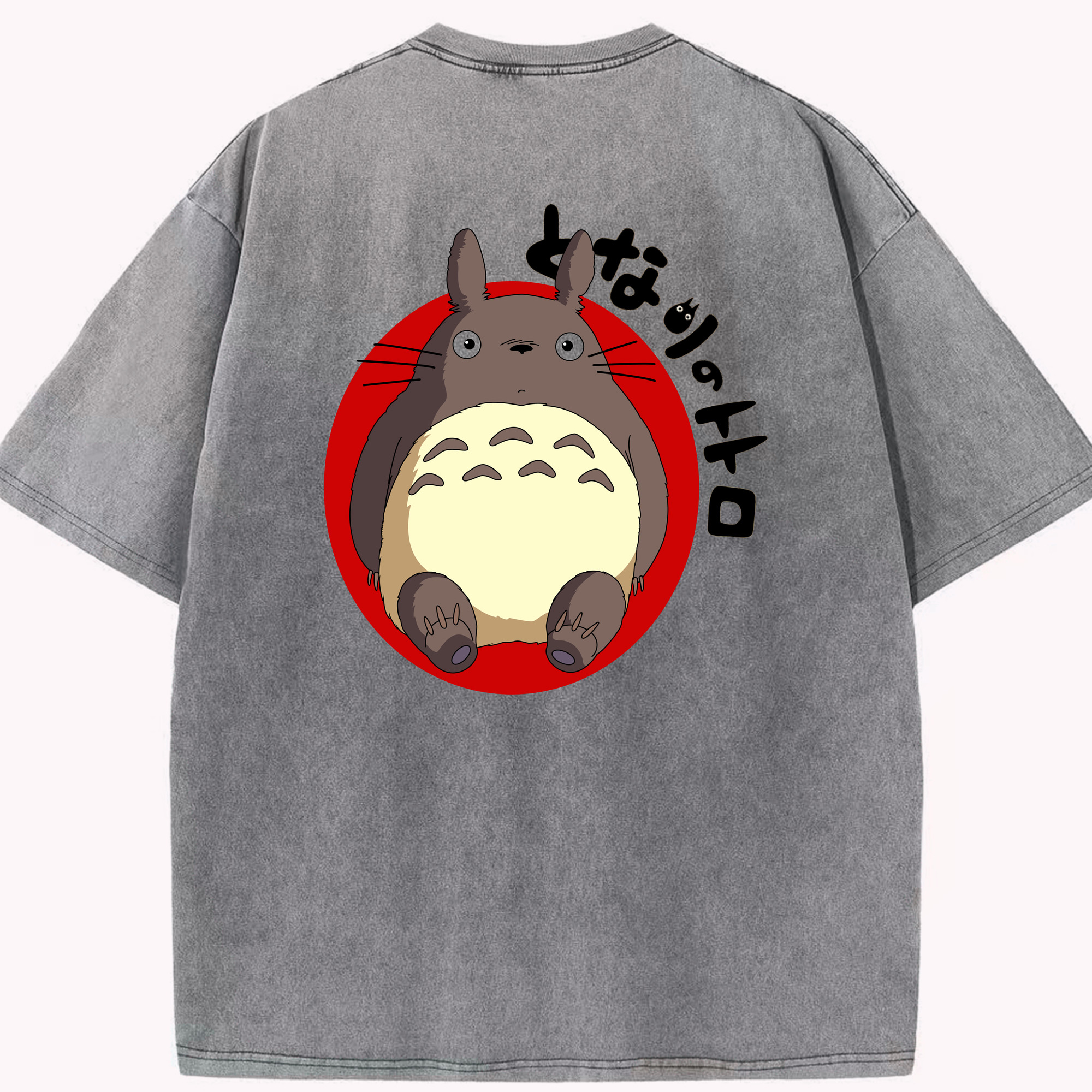 （画像用） となりのトトロ 草壁メイ 草壁サツキ My Neighbor Totoro Satsuki Kusakabe Mei Kusakabe 綿100% ヴィンテージ風 半袖Tシャツ（背面プリント）