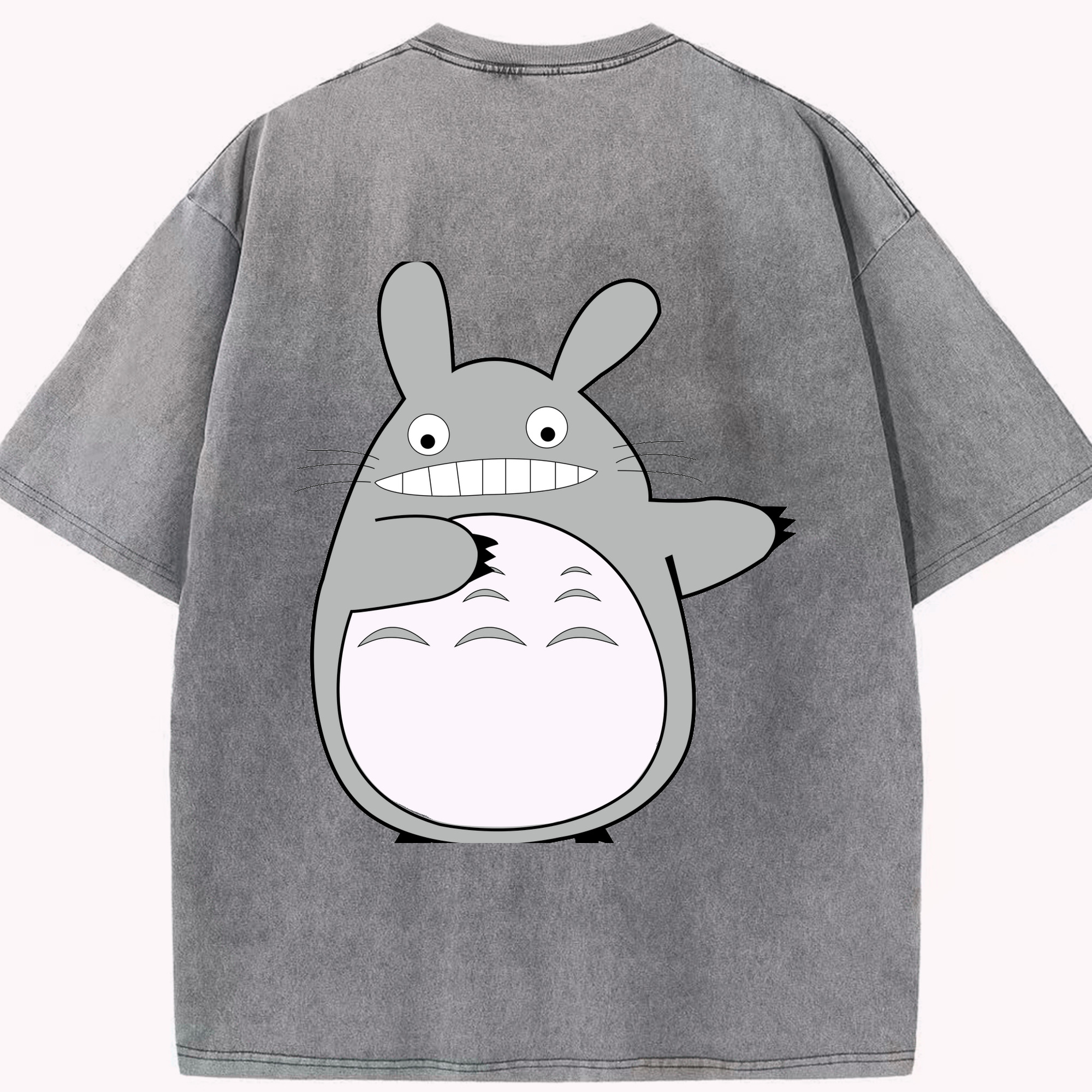 （画像用） となりのトトロ 草壁メイ 草壁サツキ My Neighbor Totoro Satsuki Kusakabe Mei Kusakabe 綿100% ヴィンテージ風 半袖Tシャツ（背面プリント）