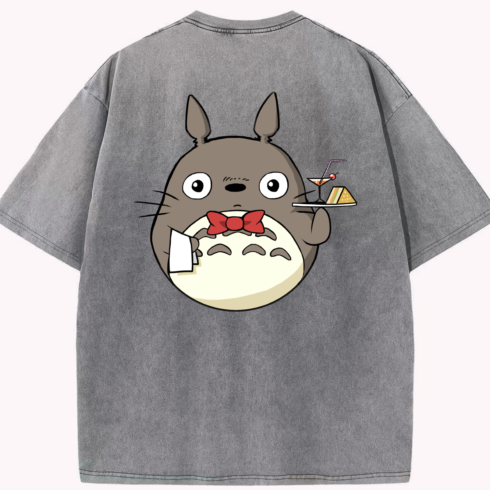 （画像用） となりのトトロ 草壁メイ 草壁サツキ My Neighbor Totoro Satsuki Kusakabe Mei Kusakabe 綿100% ヴィンテージ風 半袖Tシャツ（背面プリント）