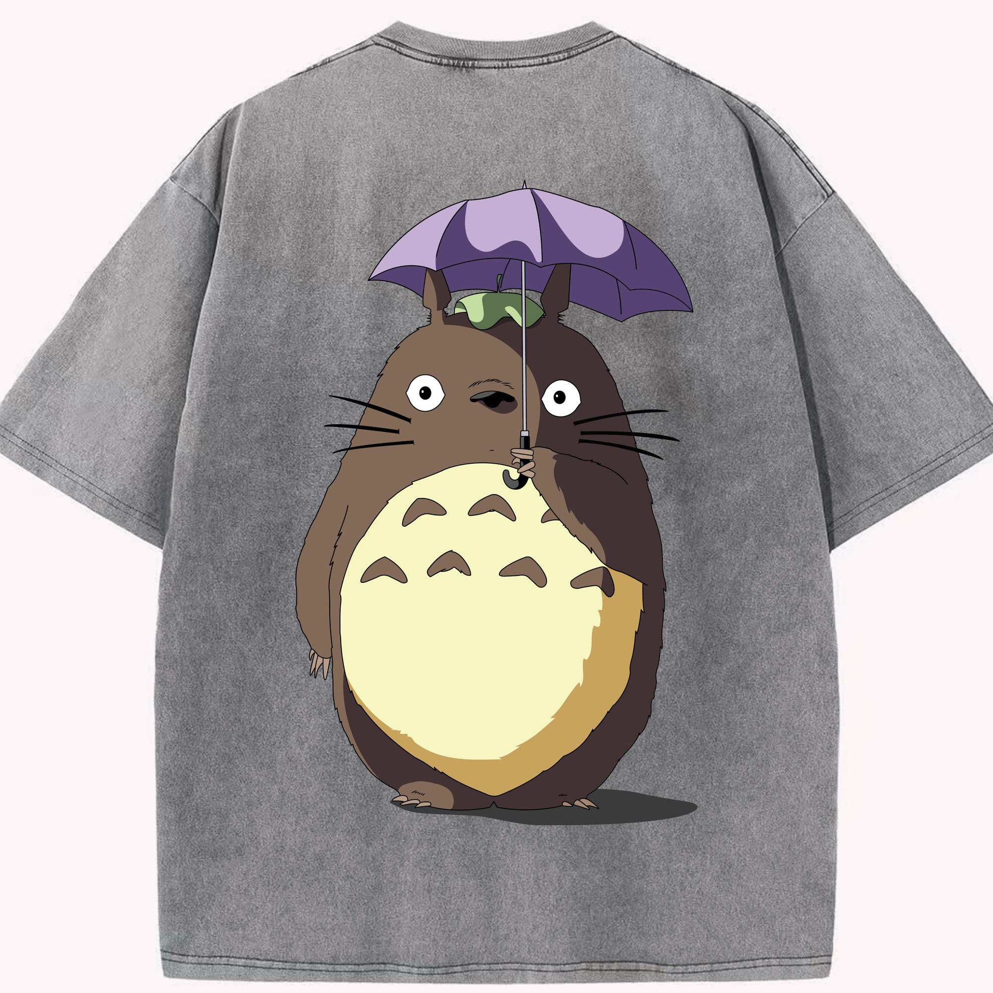 （画像用） となりのトトロ 草壁メイ 草壁サツキ My Neighbor Totoro Satsuki Kusakabe Mei Kusakabe 綿100% ヴィンテージ風 半袖Tシャツ（背面プリント）
