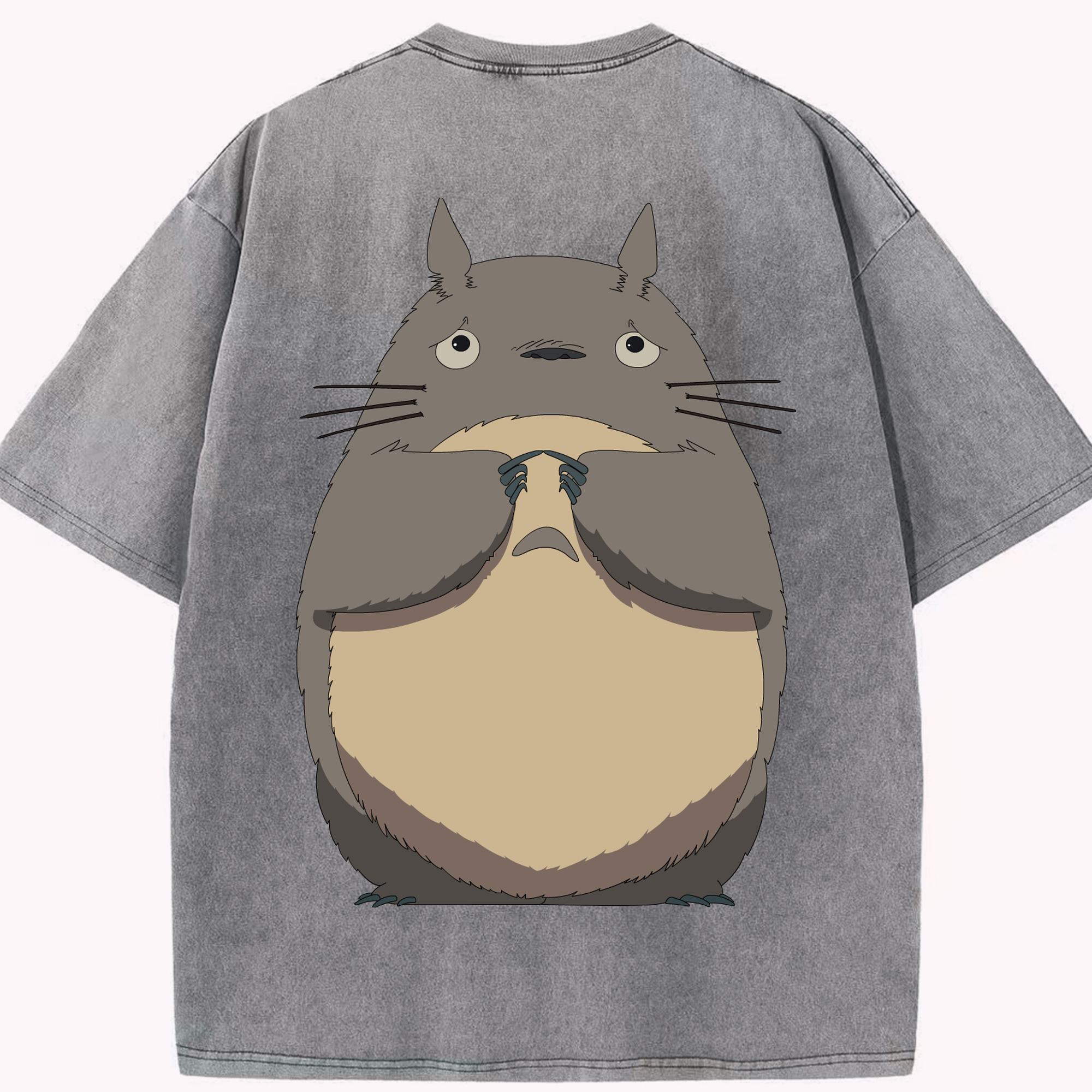 （画像用） となりのトトロ 草壁メイ 草壁サツキ My Neighbor Totoro Satsuki Kusakabe Mei Kusakabe 綿100% ヴィンテージ風 半袖Tシャツ（背面プリント）