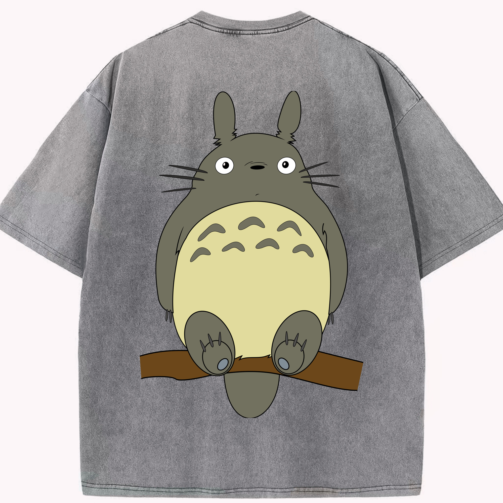 （画像用） となりのトトロ 草壁メイ 草壁サツキ My Neighbor Totoro Satsuki Kusakabe Mei Kusakabe 綿100% ヴィンテージ風 半袖Tシャツ（背面プリント）