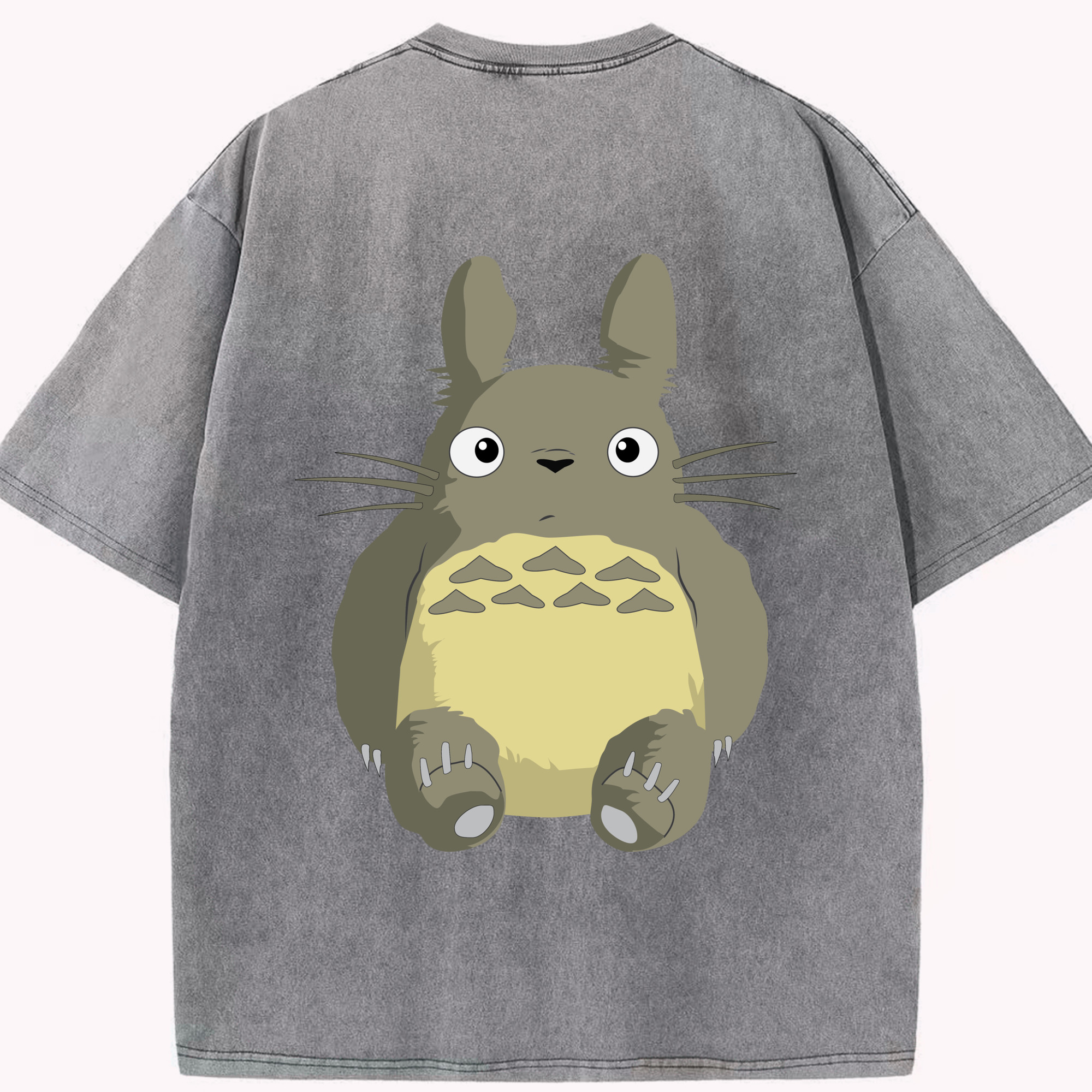 （画像用） となりのトトロ 草壁メイ 草壁サツキ My Neighbor Totoro Satsuki Kusakabe Mei Kusakabe 綿100% ヴィンテージ風 半袖Tシャツ（背面プリント）