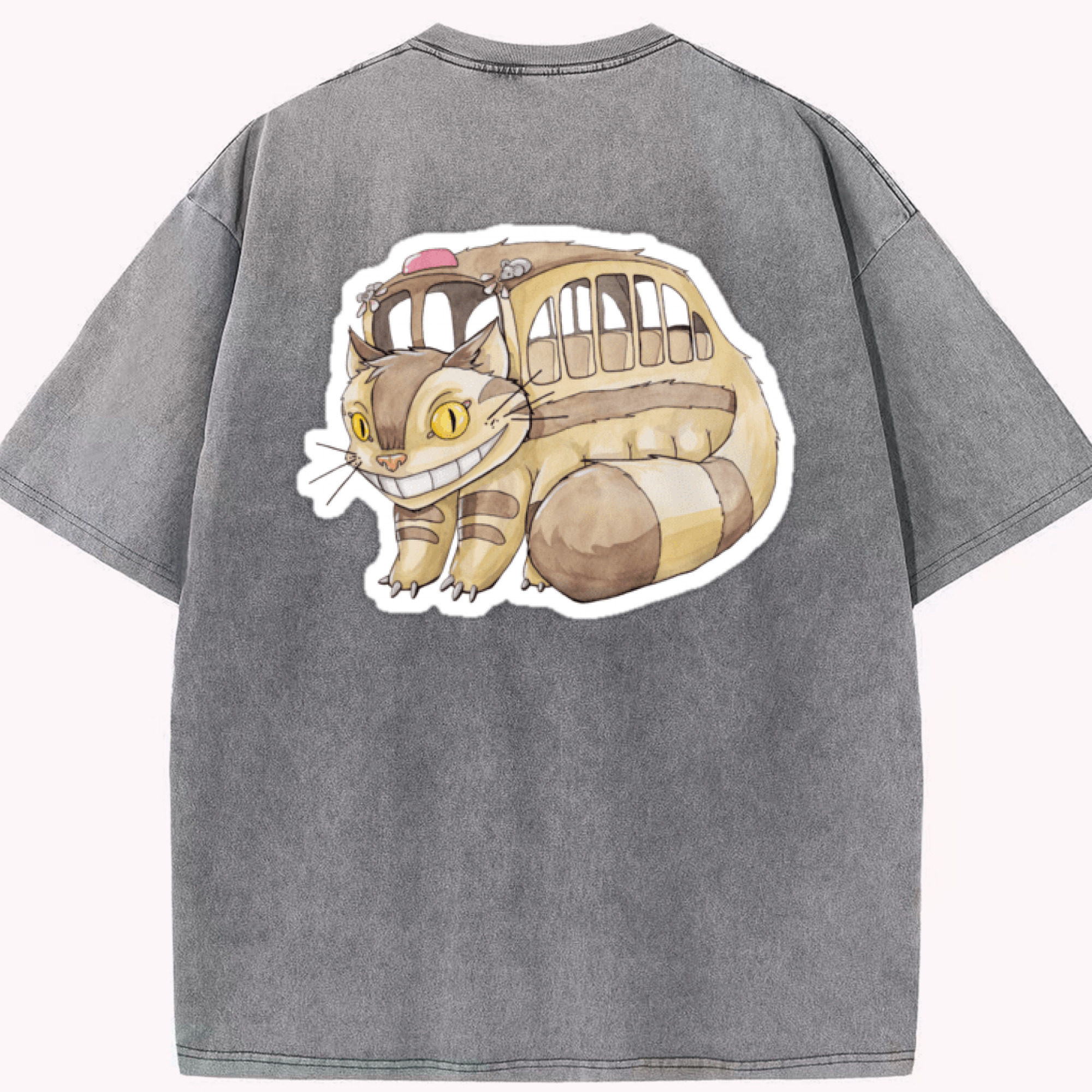 （画像用） となりのトトロ 草壁メイ 草壁サツキ My Neighbor Totoro Satsuki Kusakabe Mei Kusakabe 綿100% ヴィンテージ風 半袖Tシャツ（背面プリント）