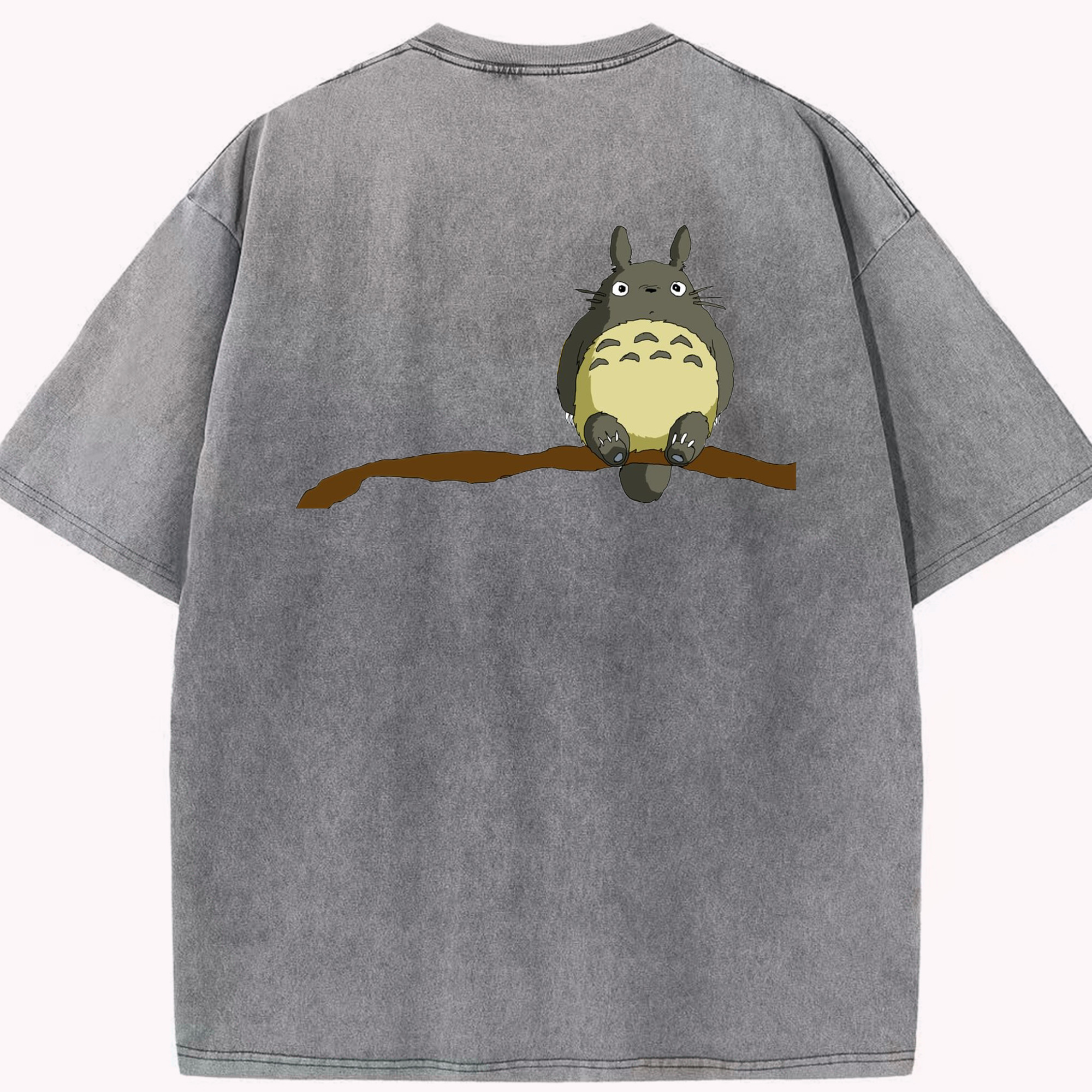 （画像用） となりのトトロ 草壁メイ 草壁サツキ My Neighbor Totoro Satsuki Kusakabe Mei Kusakabe 綿100% ヴィンテージ風 半袖Tシャツ（背面プリント）