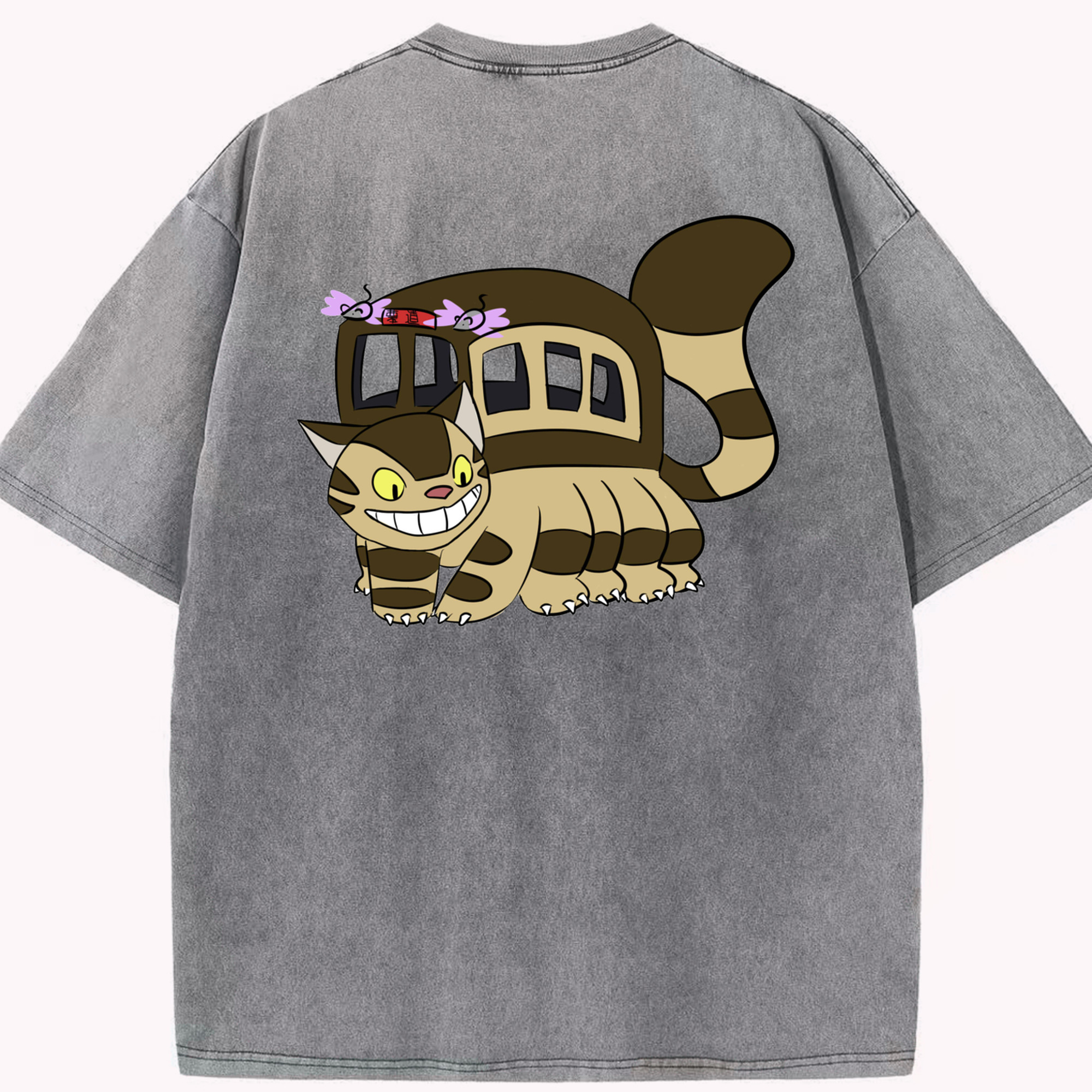 （画像用） となりのトトロ 草壁メイ 草壁サツキ My Neighbor Totoro Satsuki Kusakabe Mei Kusakabe 綿100% ヴィンテージ風 半袖Tシャツ（背面プリント）