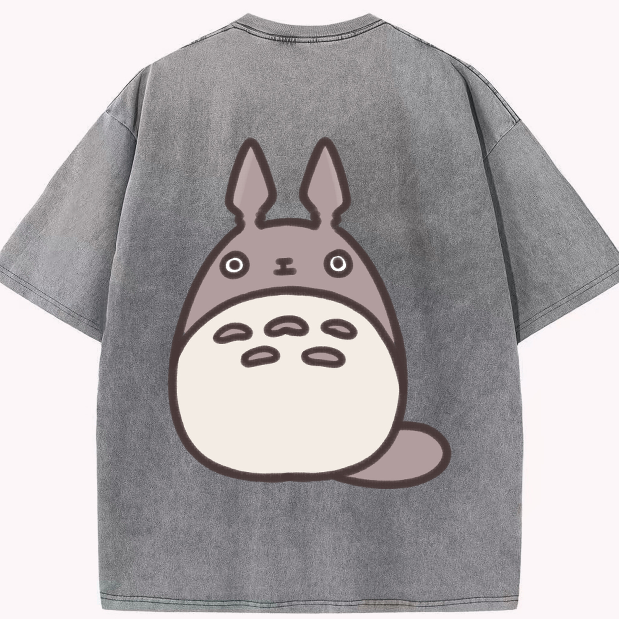 （画像用） となりのトトロ 草壁メイ 草壁サツキ My Neighbor Totoro Satsuki Kusakabe Mei Kusakabe 綿100% ヴィンテージ風 半袖Tシャツ（背面プリント）