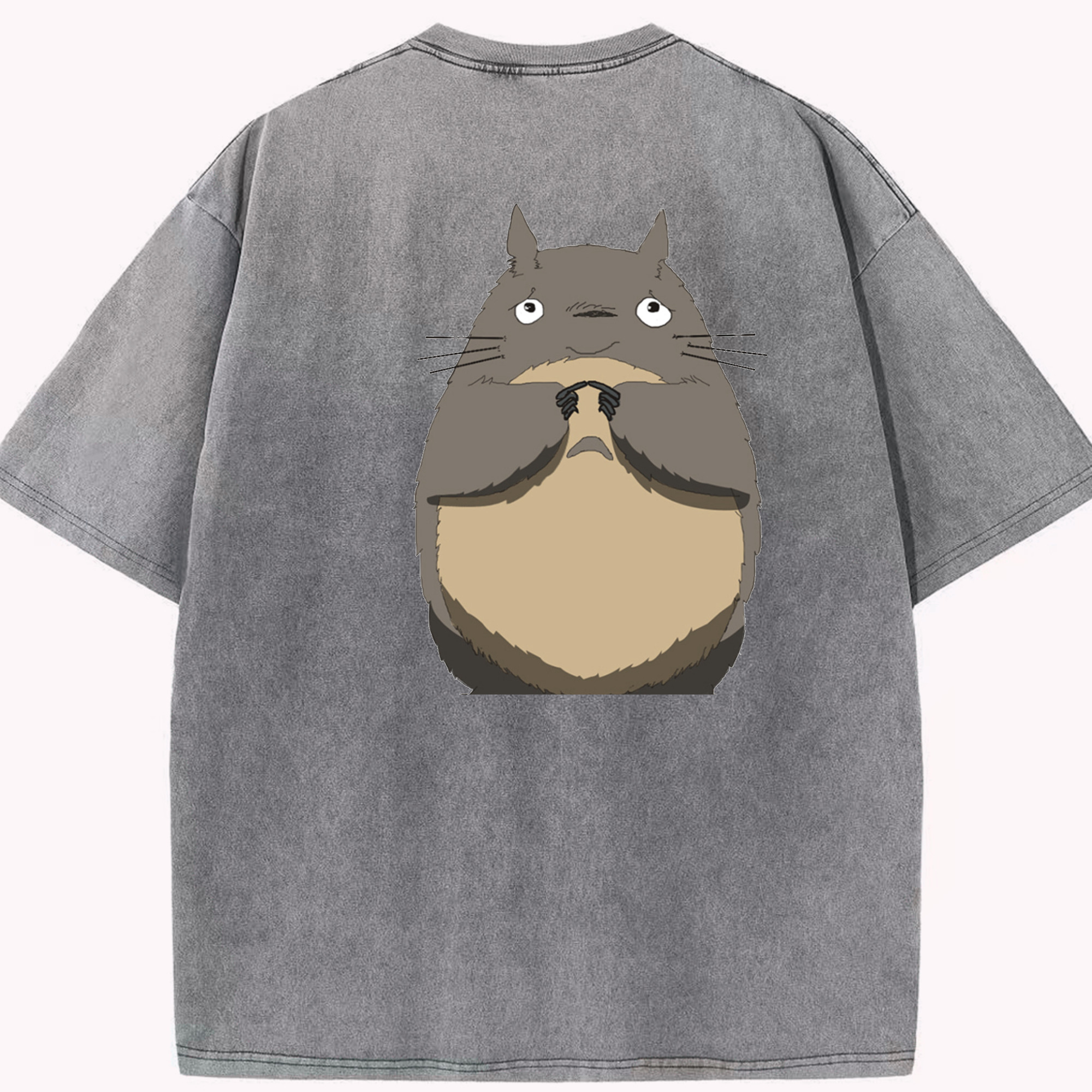 （画像用） となりのトトロ 草壁メイ 草壁サツキ My Neighbor Totoro Satsuki Kusakabe Mei Kusakabe 綿100% ヴィンテージ風 半袖Tシャツ（背面プリント）