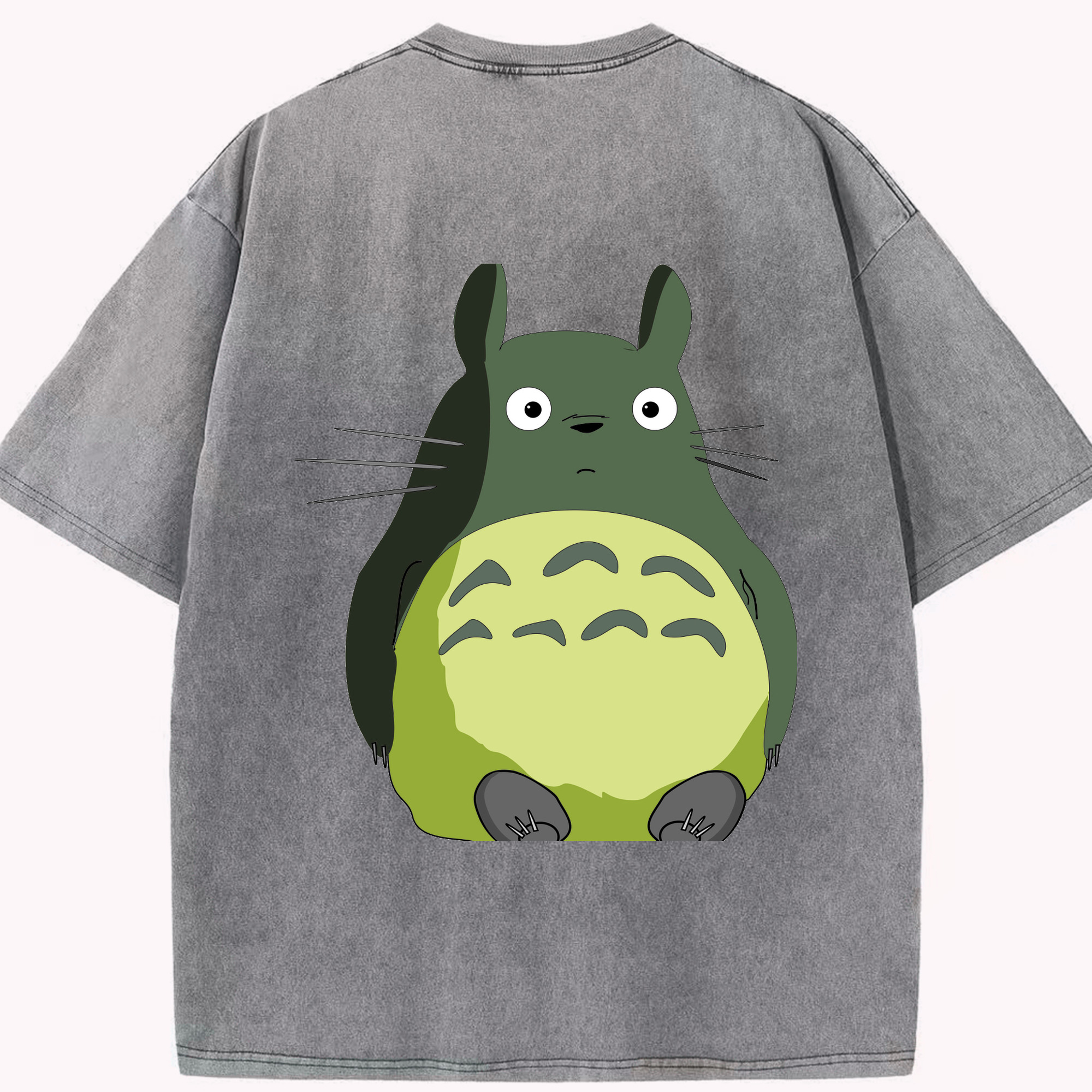 （画像用） となりのトトロ 草壁メイ 草壁サツキ My Neighbor Totoro Satsuki Kusakabe Mei Kusakabe 綿100% ヴィンテージ風 半袖Tシャツ（背面プリント）