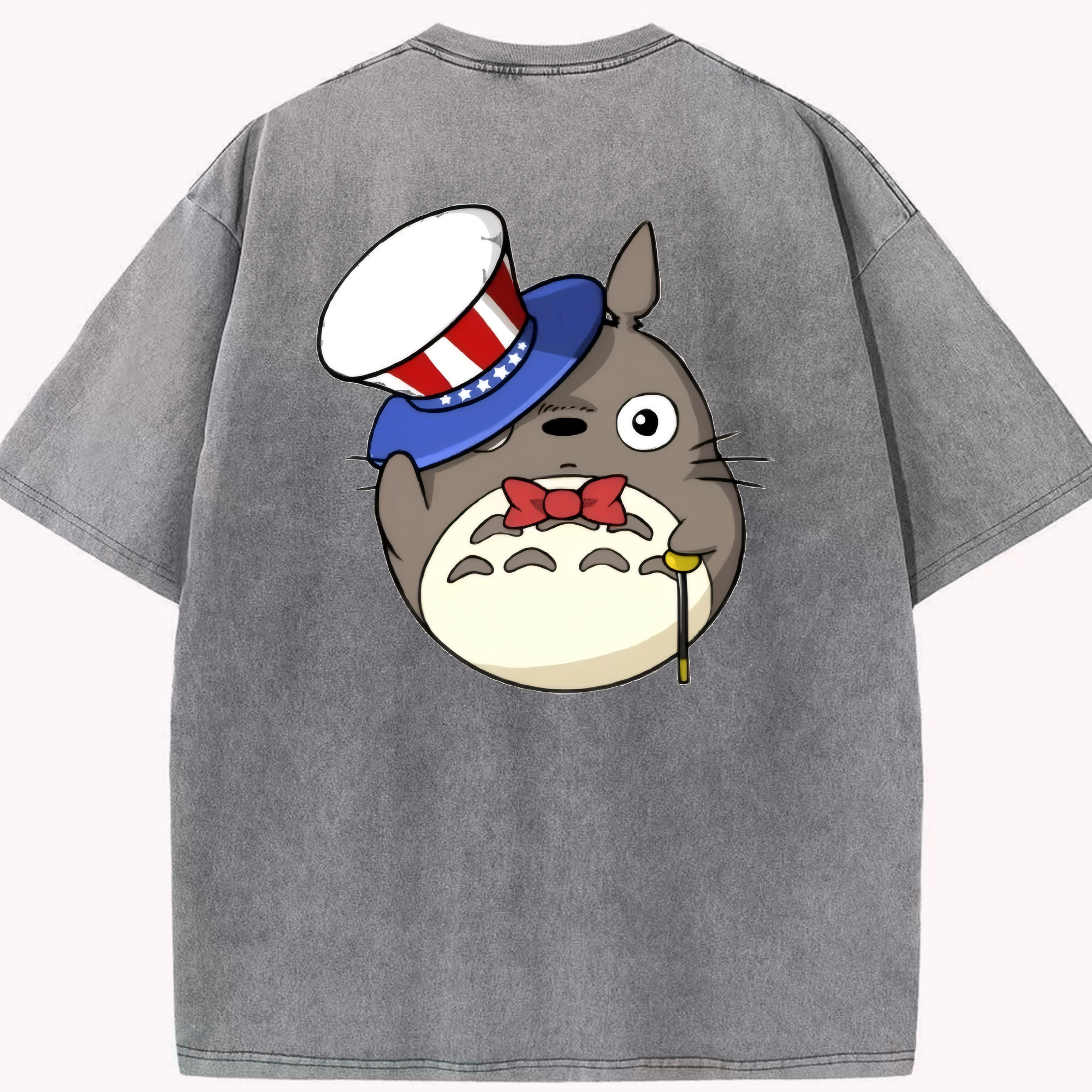（画像用） となりのトトロ 草壁メイ 草壁サツキ My Neighbor Totoro Satsuki Kusakabe Mei Kusakabe 綿100% ヴィンテージ風 半袖Tシャツ（背面プリント）