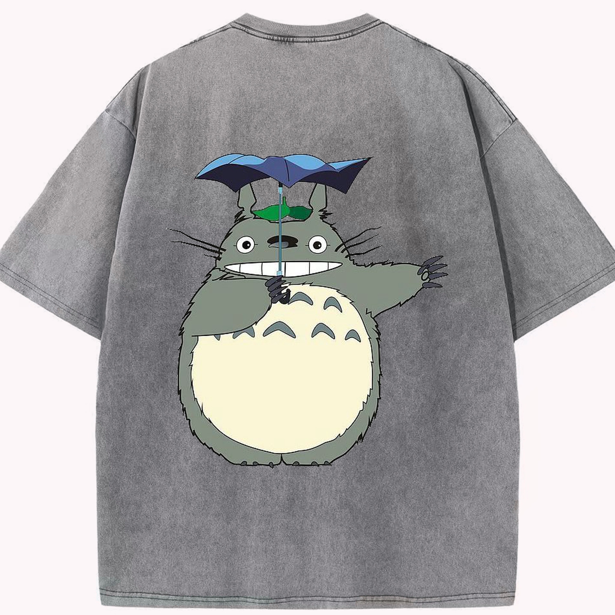 （画像用） となりのトトロ 草壁メイ 草壁サツキ My Neighbor Totoro Satsuki Kusakabe Mei Kusakabe 綿100% ヴィンテージ風 半袖Tシャツ（背面プリント）