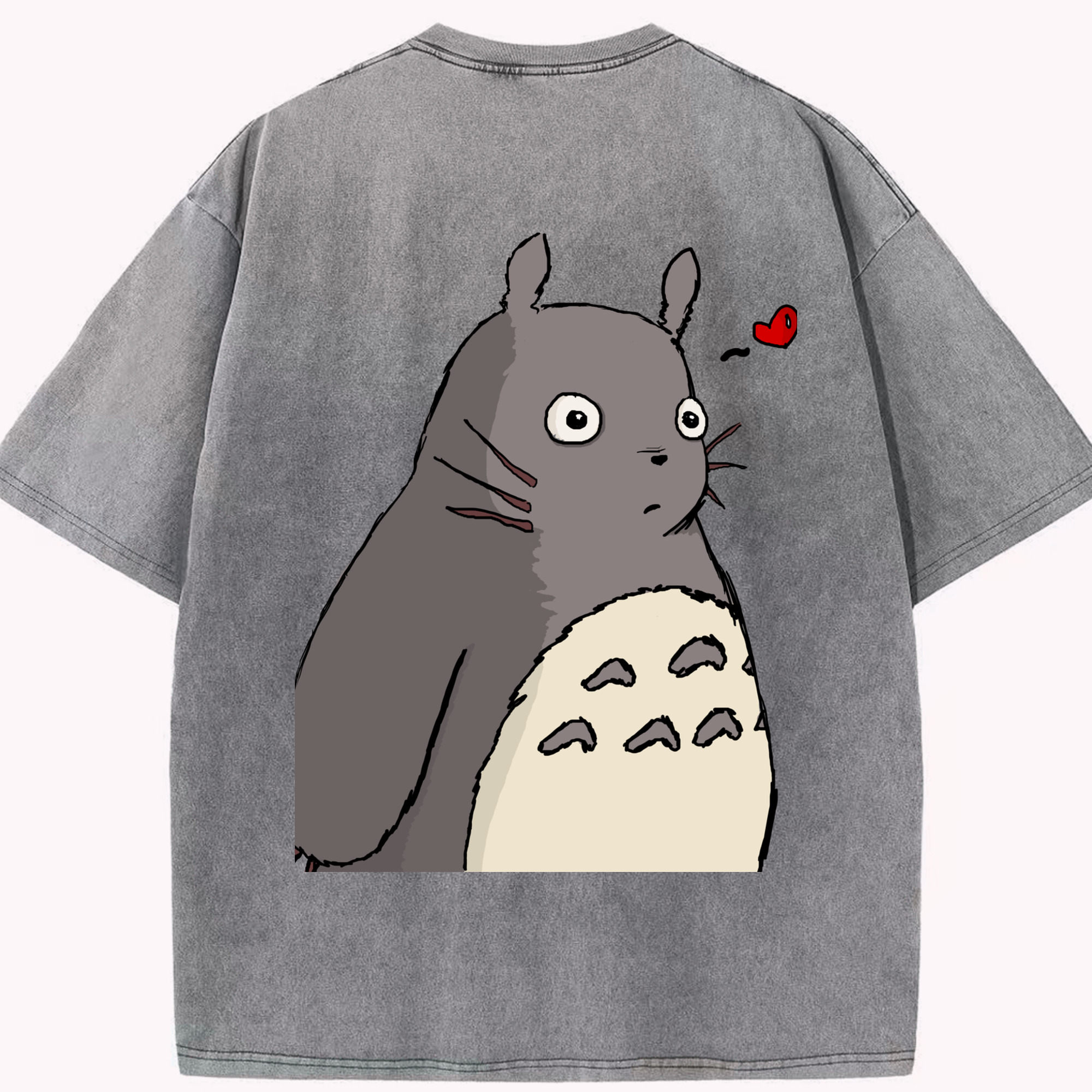 （画像用） となりのトトロ 草壁メイ 草壁サツキ My Neighbor Totoro Satsuki Kusakabe Mei Kusakabe 綿100% ヴィンテージ風 半袖Tシャツ（背面プリント）