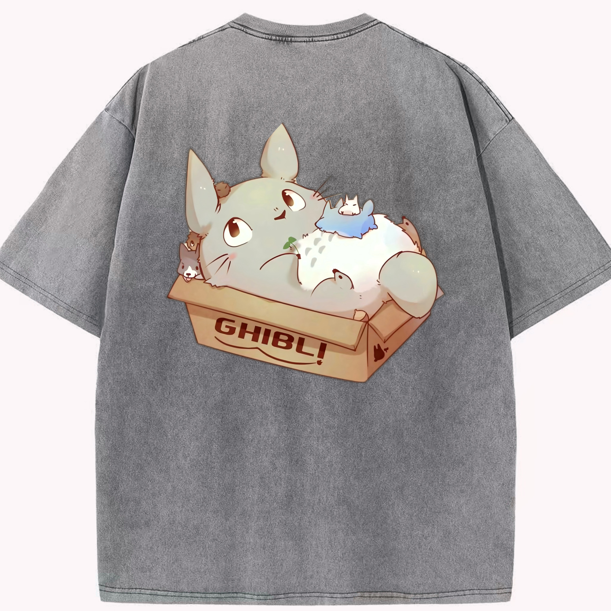 （画像用） となりのトトロ 草壁メイ 草壁サツキ My Neighbor Totoro Satsuki Kusakabe Mei Kusakabe 綿100% ヴィンテージ風 半袖Tシャツ（背面プリント）