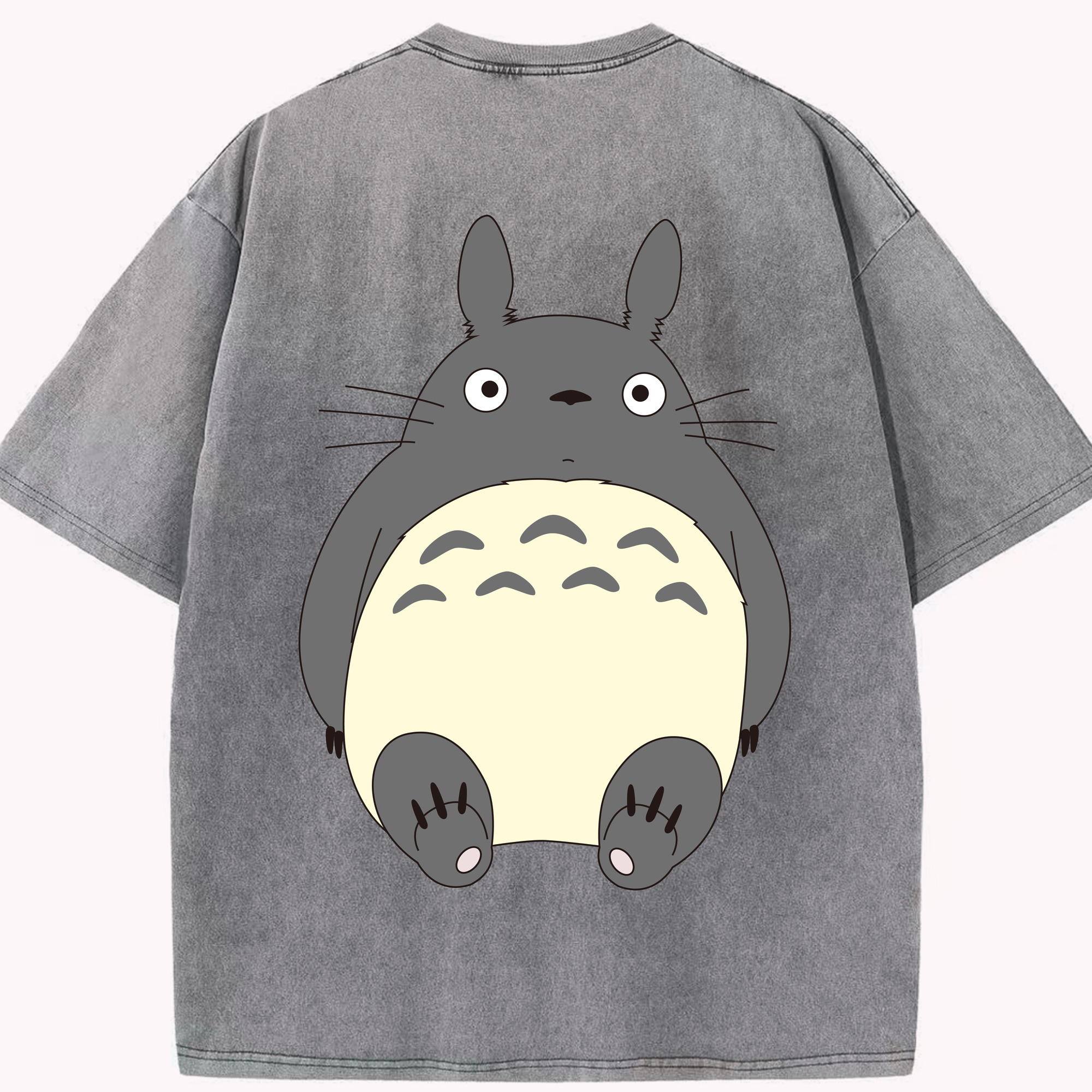 （画像用） となりのトトロ 草壁メイ 草壁サツキ My Neighbor Totoro Satsuki Kusakabe Mei Kusakabe 綿100% ヴィンテージ風 半袖Tシャツ（背面プリント）