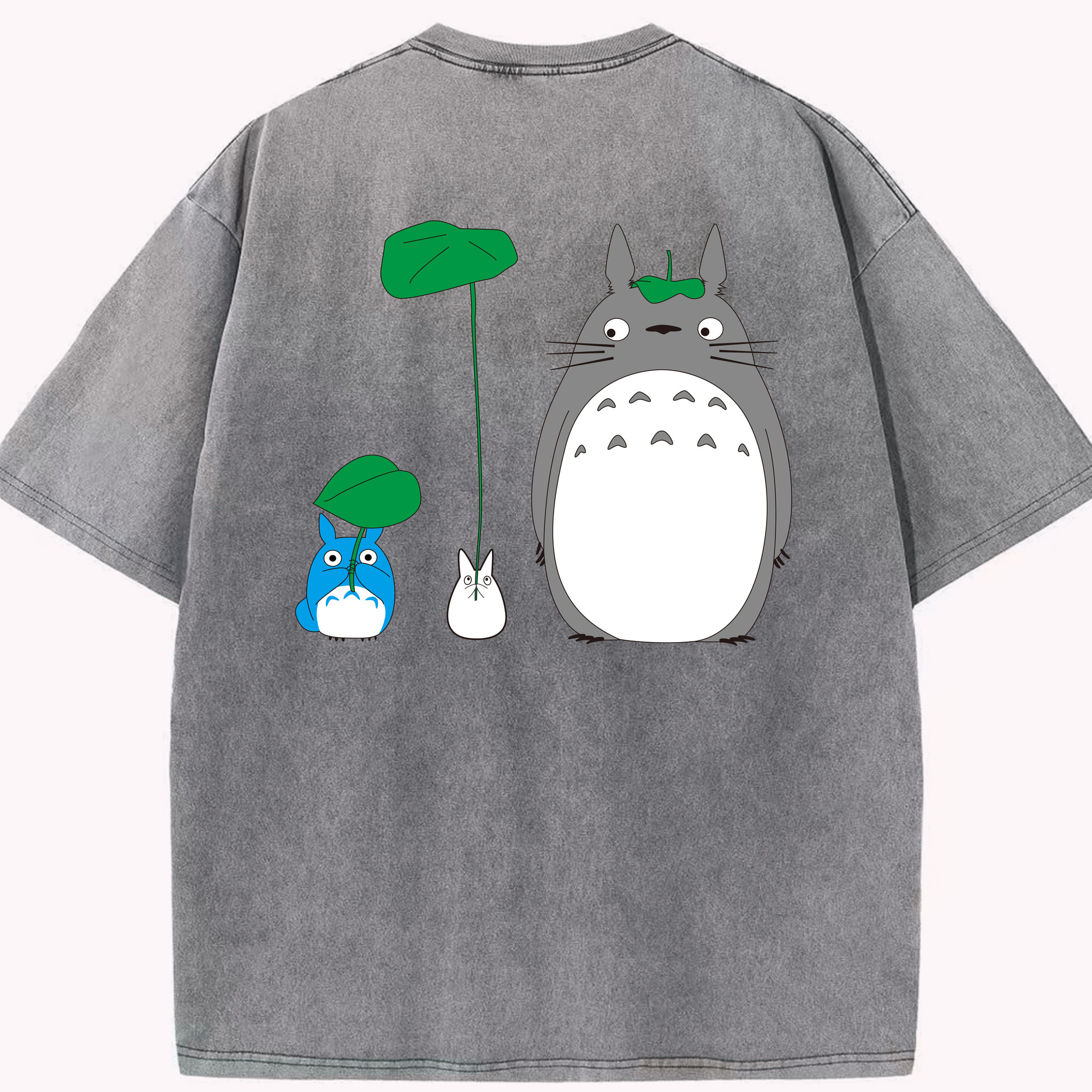 （画像用） となりのトトロ 草壁メイ 草壁サツキ My Neighbor Totoro Satsuki Kusakabe Mei Kusakabe 綿100% ヴィンテージ風 半袖Tシャツ（背面プリント）