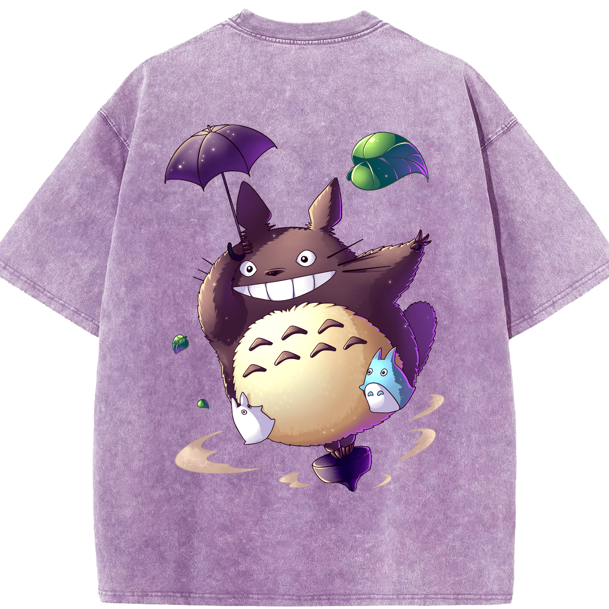 （画像用） となりのトトロ 草壁メイ 草壁サツキ My Neighbor Totoro Satsuki Kusakabe Mei Kusakabe 綿100% ヴィンテージ風 半袖Tシャツ（背面プリント）