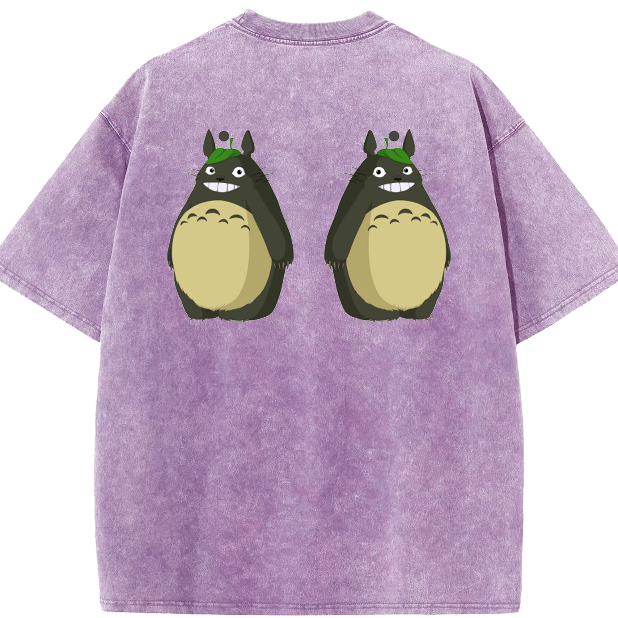 （画像用） となりのトトロ 草壁メイ 草壁サツキ My Neighbor Totoro Satsuki Kusakabe Mei Kusakabe 綿100% ヴィンテージ風 半袖Tシャツ（背面プリント）