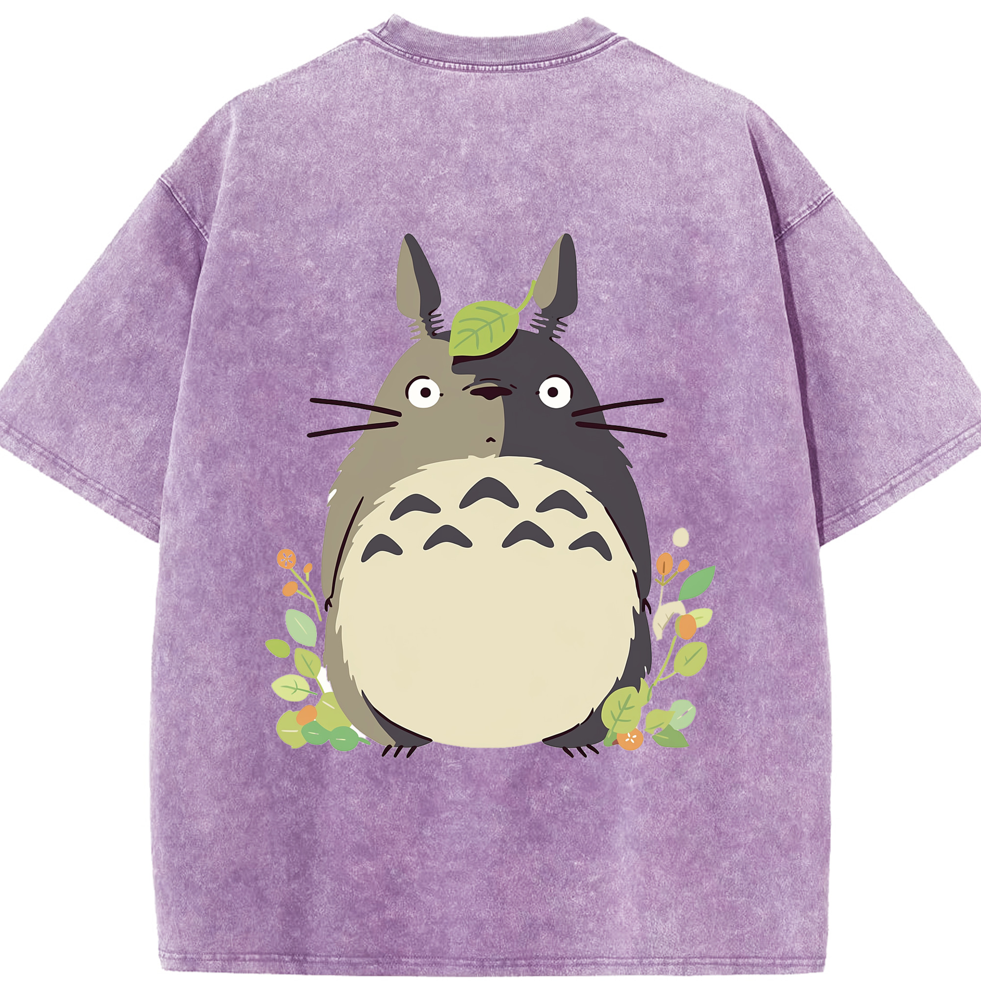 （画像用） となりのトトロ 草壁メイ 草壁サツキ My Neighbor Totoro Satsuki Kusakabe Mei Kusakabe 綿100% ヴィンテージ風 半袖Tシャツ（背面プリント）