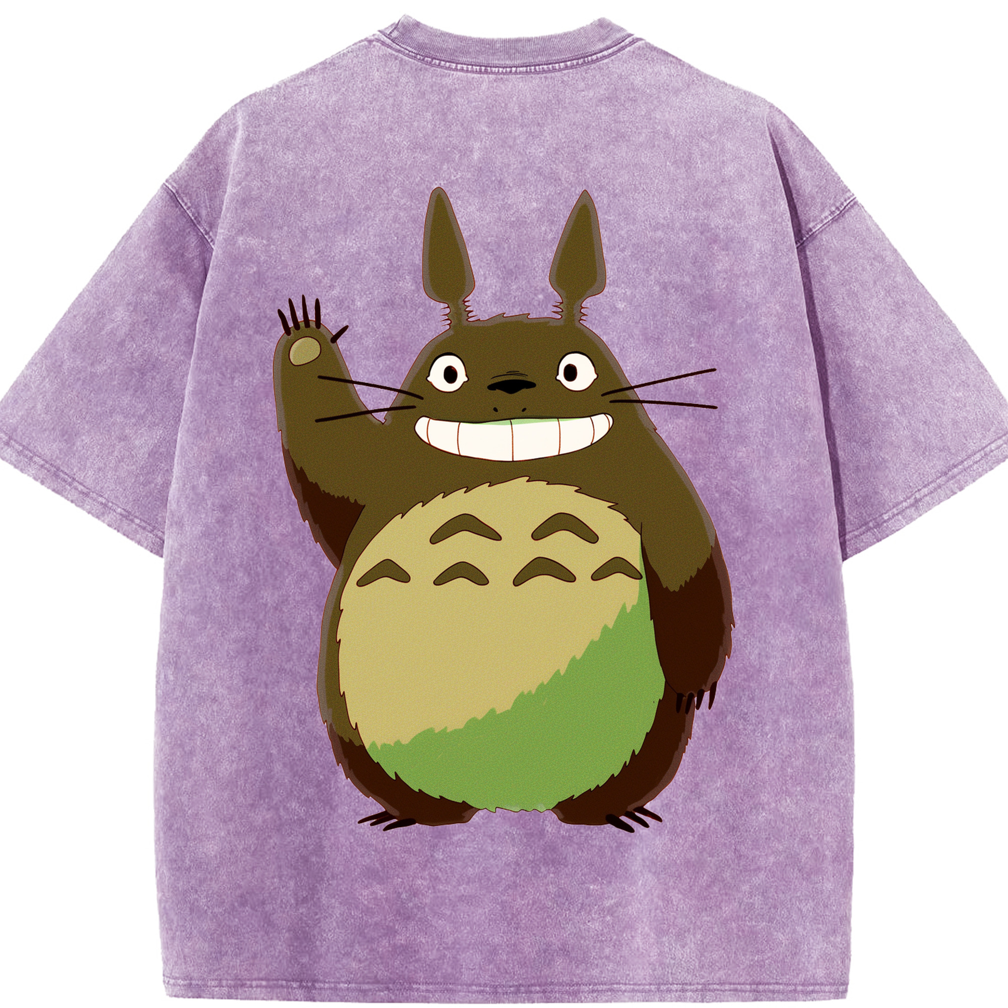 （画像用） となりのトトロ 草壁メイ 草壁サツキ My Neighbor Totoro Satsuki Kusakabe Mei Kusakabe 綿100% ヴィンテージ風 半袖Tシャツ（背面プリント）
