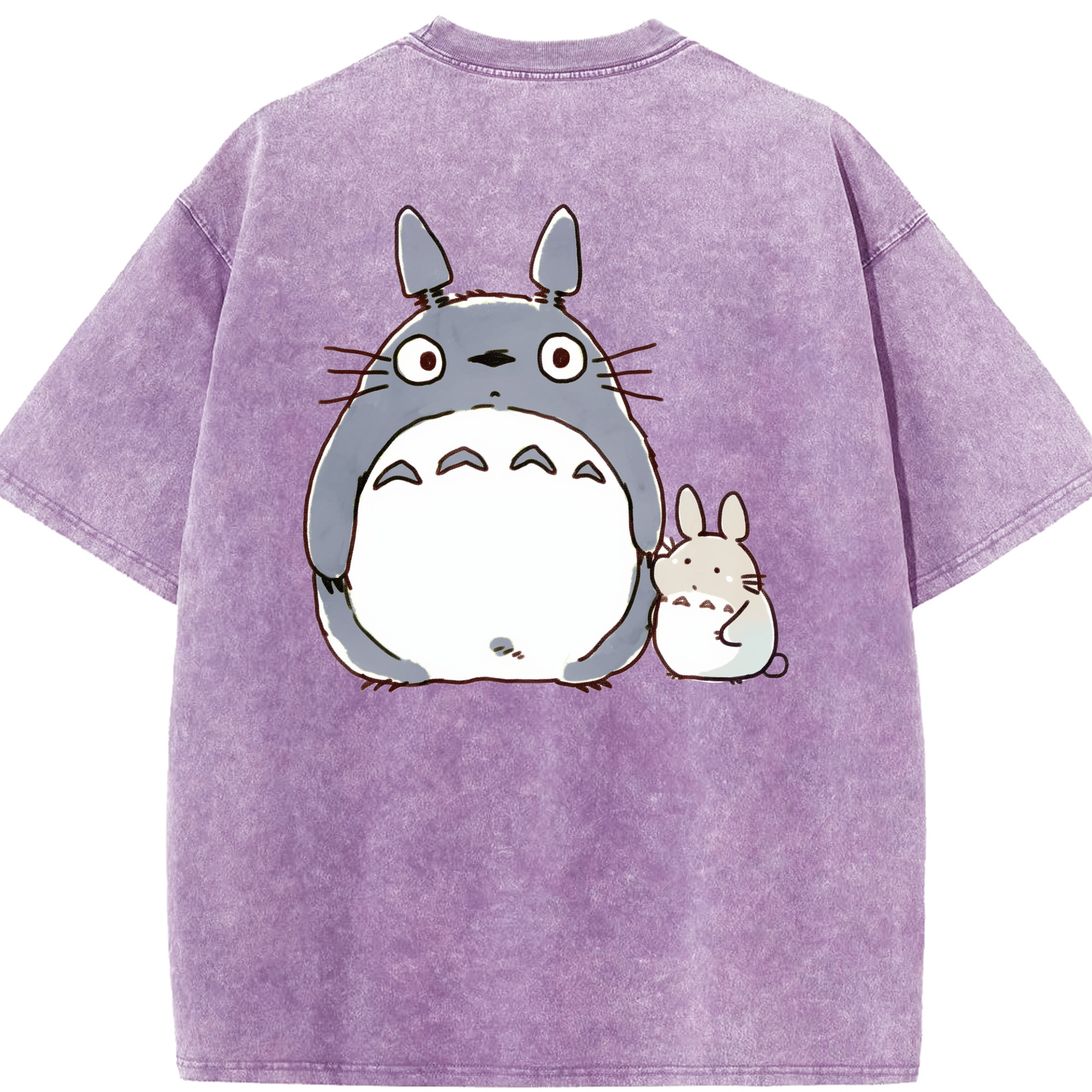 （画像用） となりのトトロ 草壁メイ 草壁サツキ My Neighbor Totoro Satsuki Kusakabe Mei Kusakabe 綿100% ヴィンテージ風 半袖Tシャツ（背面プリント）
