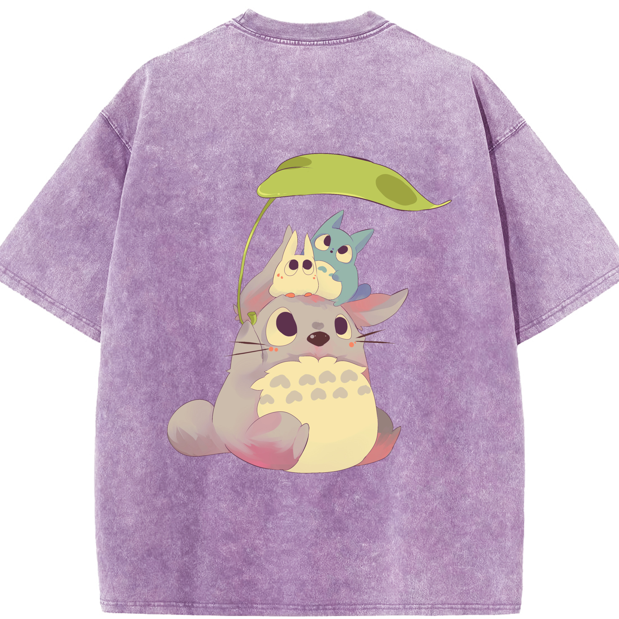 （画像用） となりのトトロ 草壁メイ 草壁サツキ My Neighbor Totoro Satsuki Kusakabe Mei Kusakabe 綿100% ヴィンテージ風 半袖Tシャツ（背面プリント）