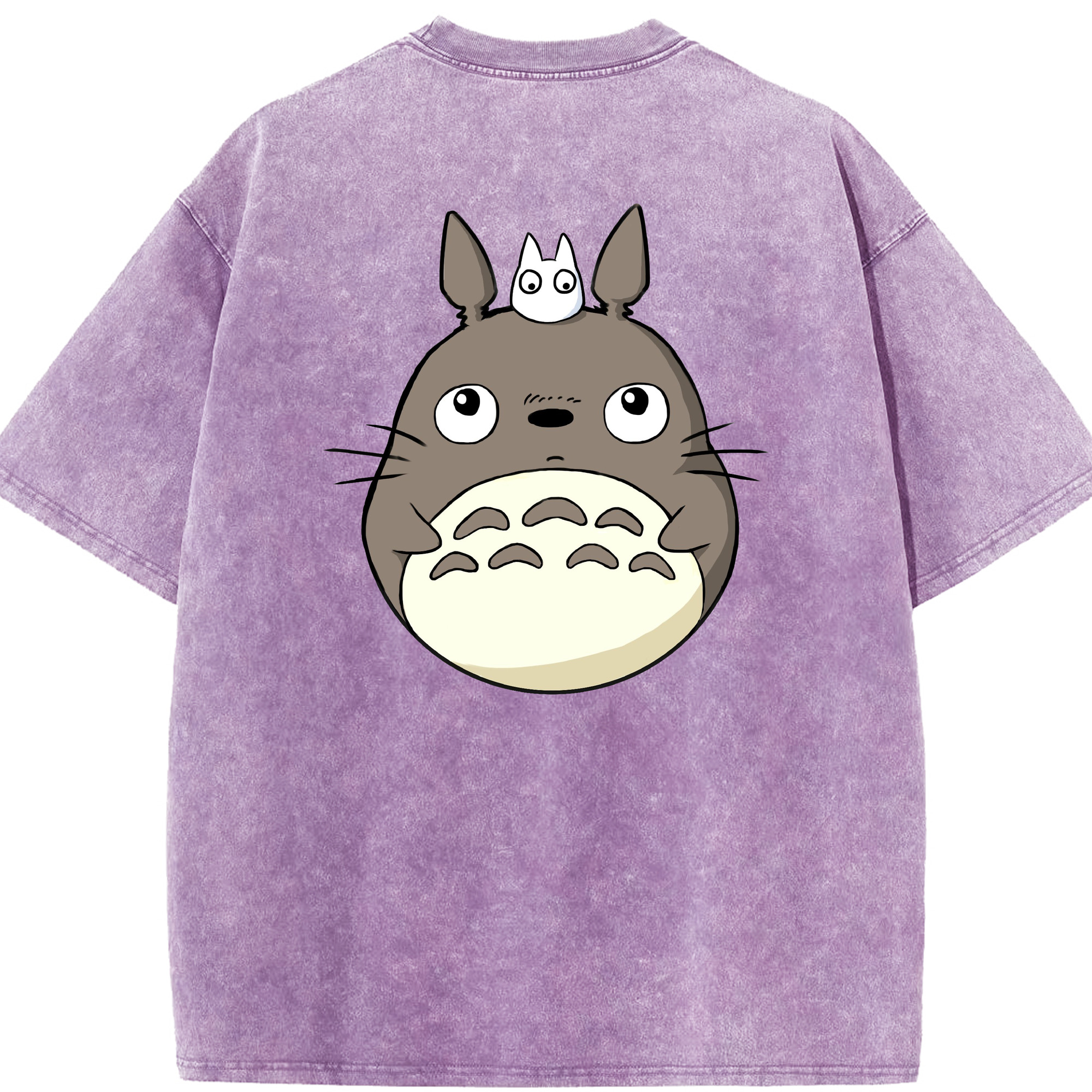 （画像用） となりのトトロ 草壁メイ 草壁サツキ My Neighbor Totoro Satsuki Kusakabe Mei Kusakabe 綿100% ヴィンテージ風 半袖Tシャツ（背面プリント）