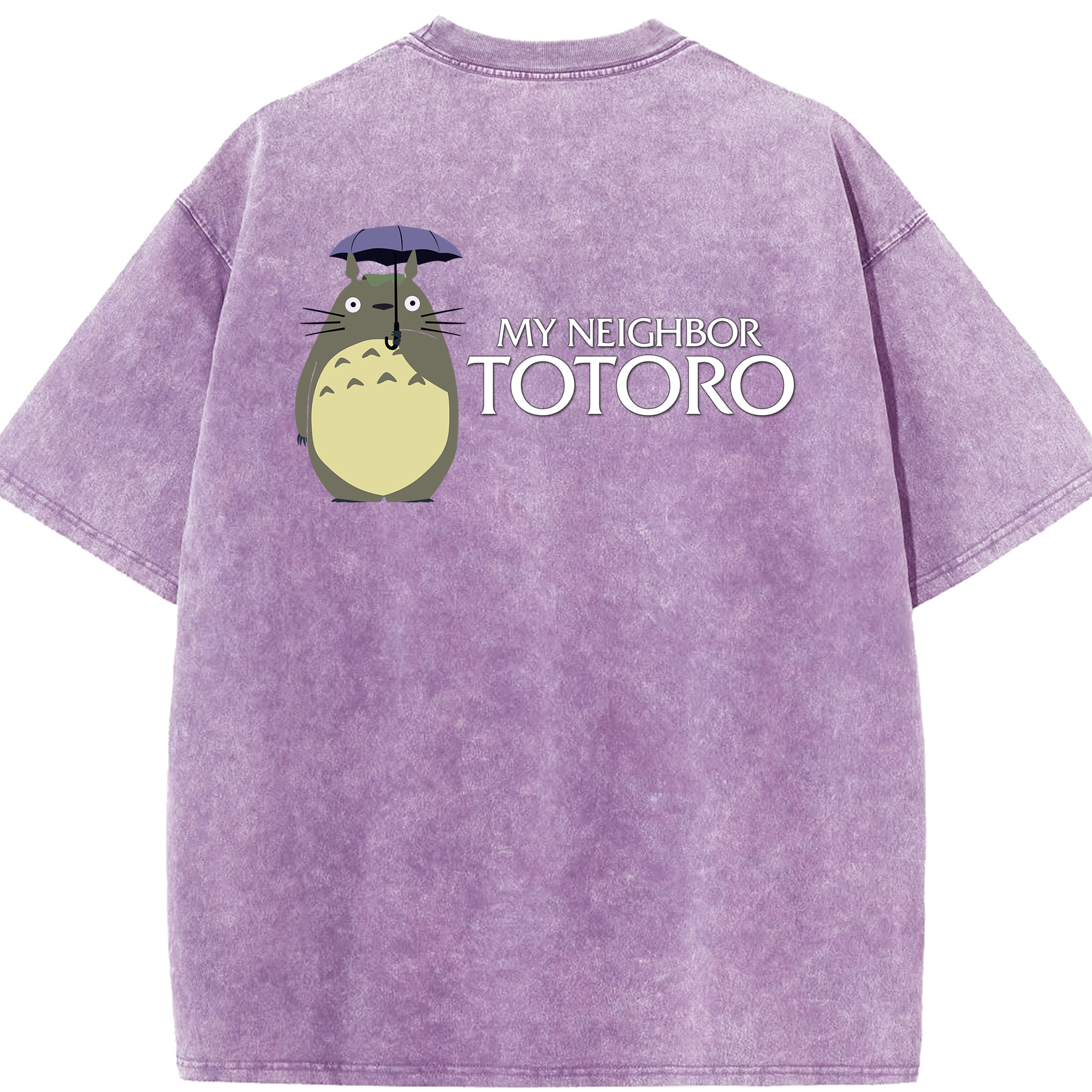 （画像用） となりのトトロ 草壁メイ 草壁サツキ My Neighbor Totoro Satsuki Kusakabe Mei Kusakabe 綿100% ヴィンテージ風 半袖Tシャツ（背面プリント）