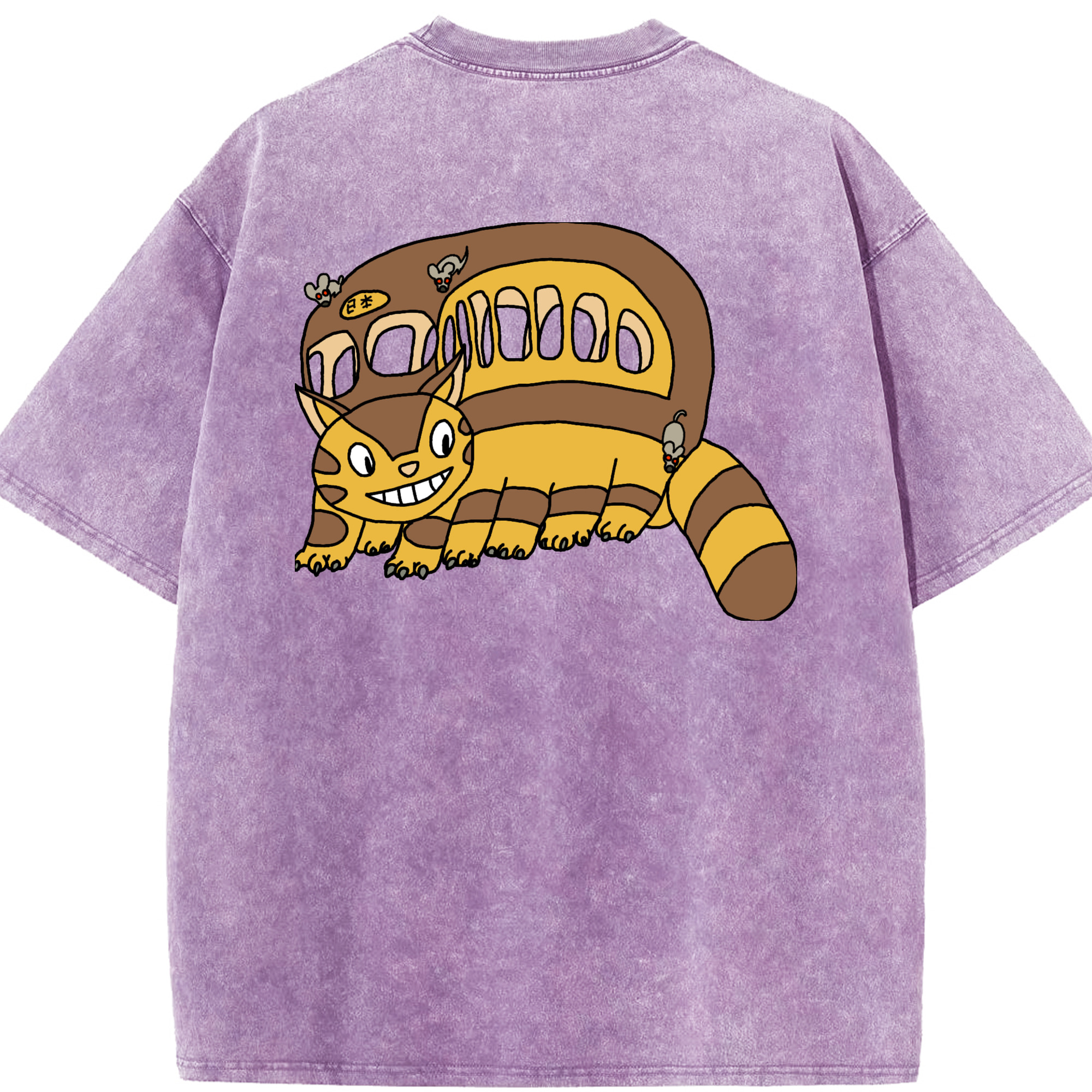 （画像用） となりのトトロ 草壁メイ 草壁サツキ My Neighbor Totoro Satsuki Kusakabe Mei Kusakabe 綿100% ヴィンテージ風 半袖Tシャツ（背面プリント）
