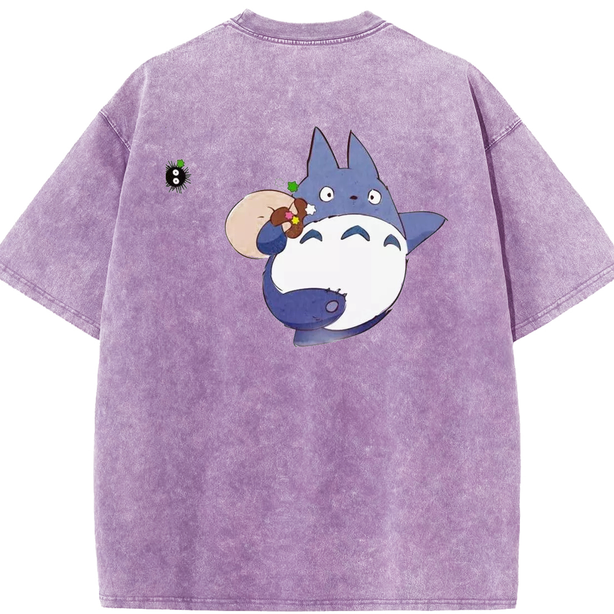 （画像用） となりのトトロ 草壁メイ 草壁サツキ My Neighbor Totoro Satsuki Kusakabe Mei Kusakabe 綿100% ヴィンテージ風 半袖Tシャツ（背面プリント）