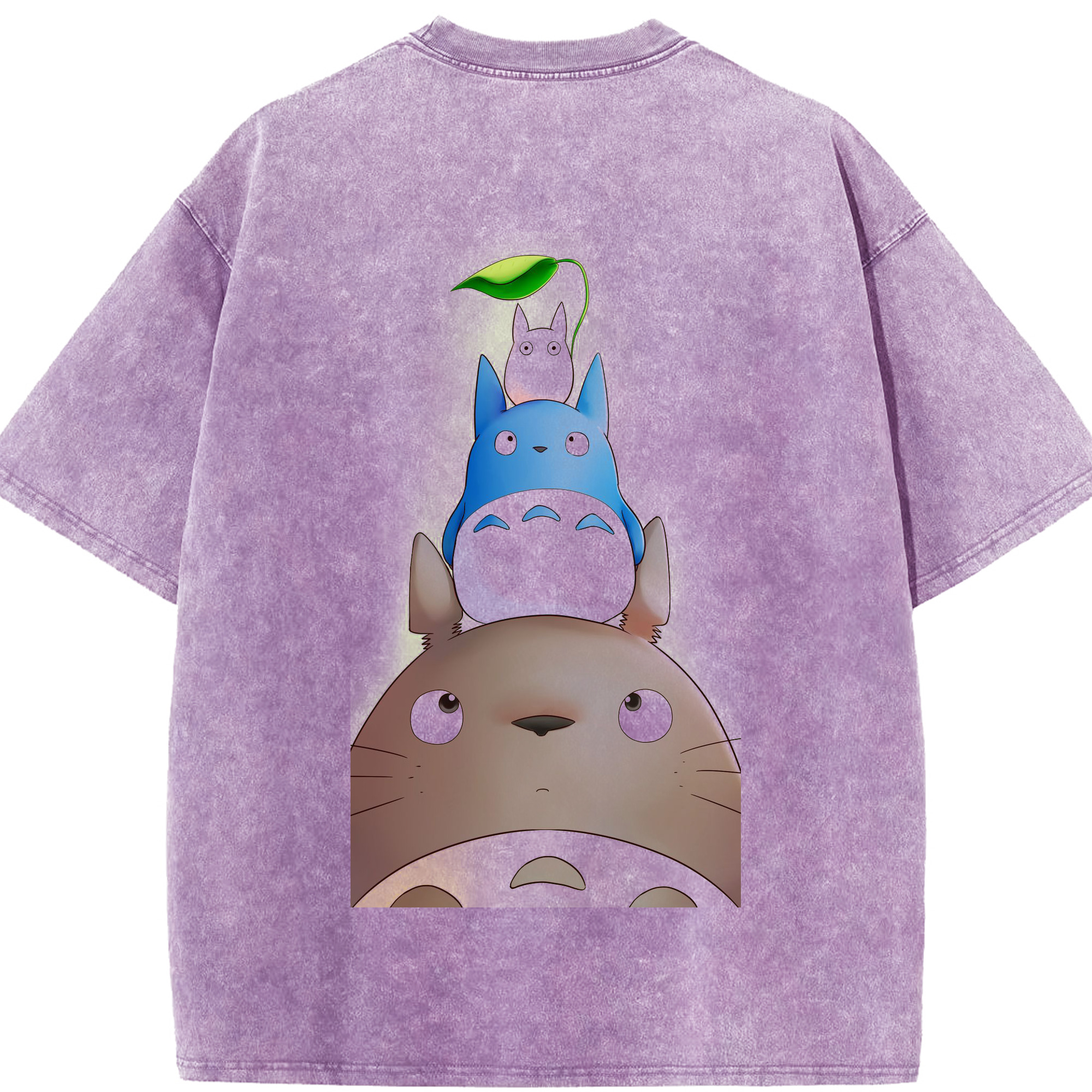 （画像用） となりのトトロ 草壁メイ 草壁サツキ My Neighbor Totoro Satsuki Kusakabe Mei Kusakabe 綿100% ヴィンテージ風 半袖Tシャツ（背面プリント）