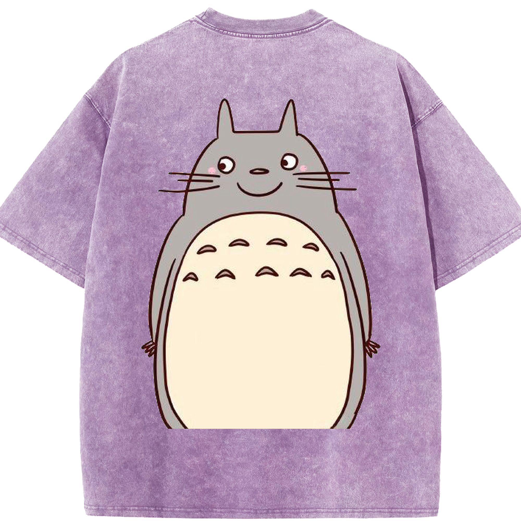 （画像用） となりのトトロ 草壁メイ 草壁サツキ My Neighbor Totoro Satsuki Kusakabe Mei Kusakabe 綿100% ヴィンテージ風 半袖Tシャツ（背面プリント）
