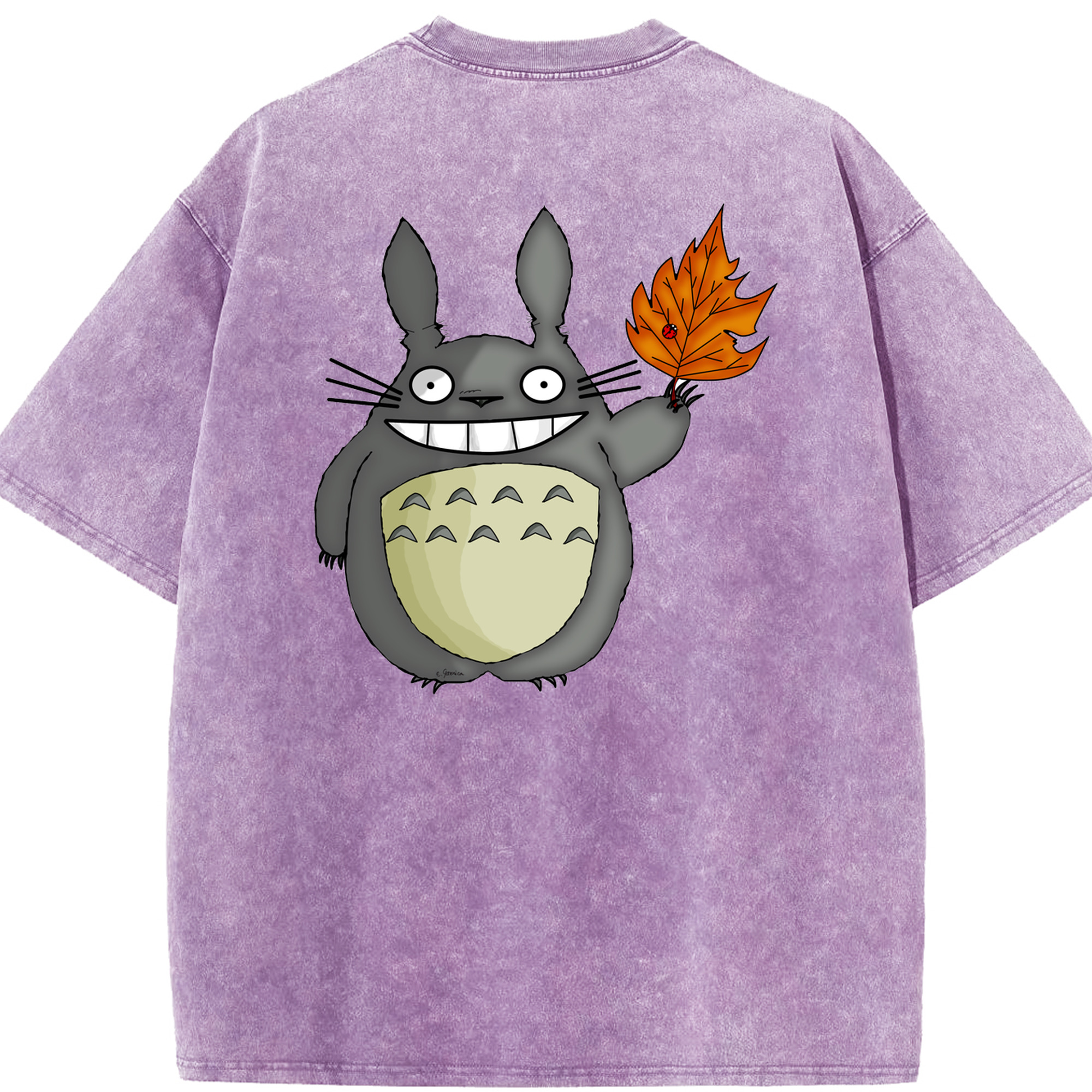 （画像用） となりのトトロ 草壁メイ 草壁サツキ My Neighbor Totoro Satsuki Kusakabe Mei Kusakabe 綿100% ヴィンテージ風 半袖Tシャツ（背面プリント）