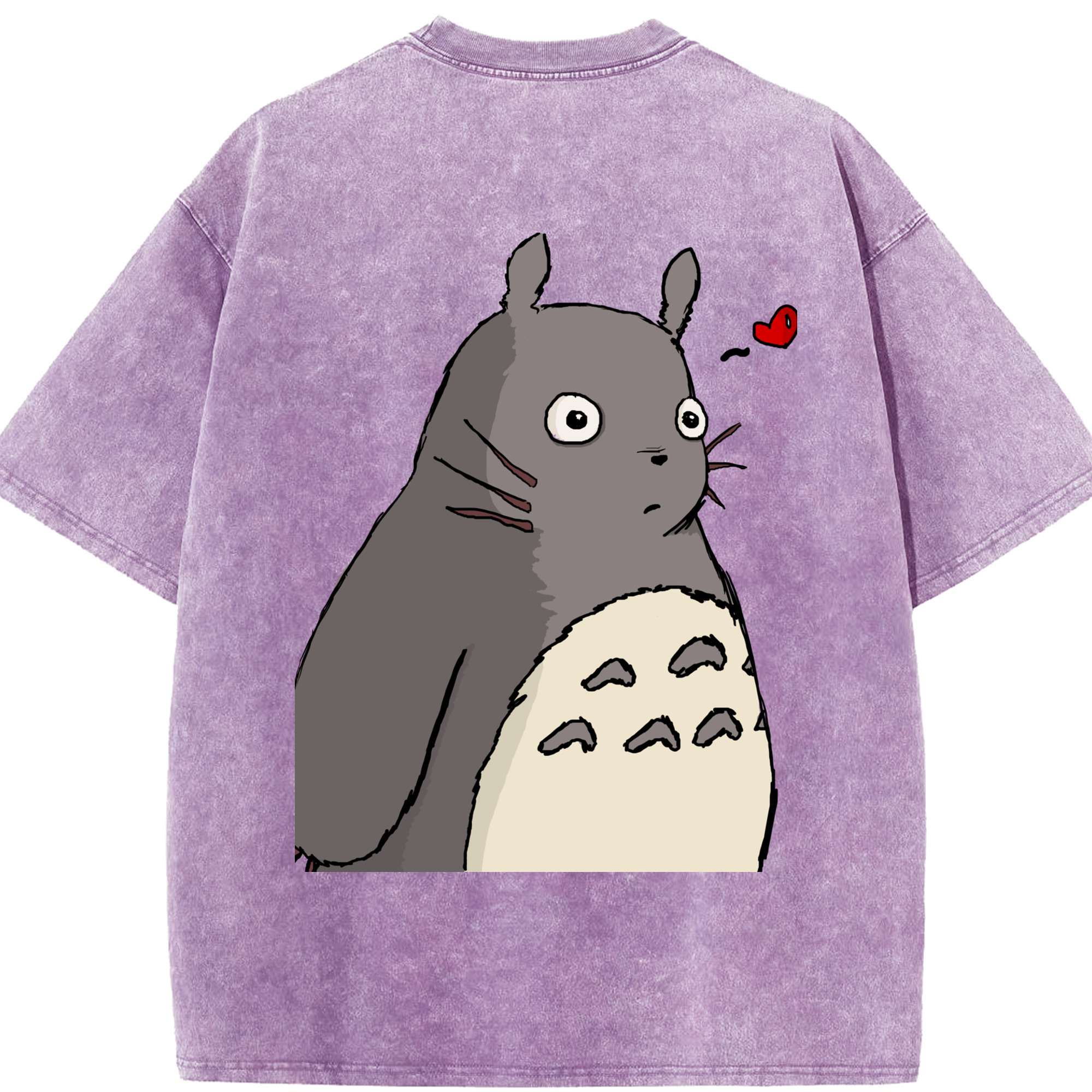 （画像用） となりのトトロ 草壁メイ 草壁サツキ My Neighbor Totoro Satsuki Kusakabe Mei Kusakabe 綿100% ヴィンテージ風 半袖Tシャツ（背面プリント）