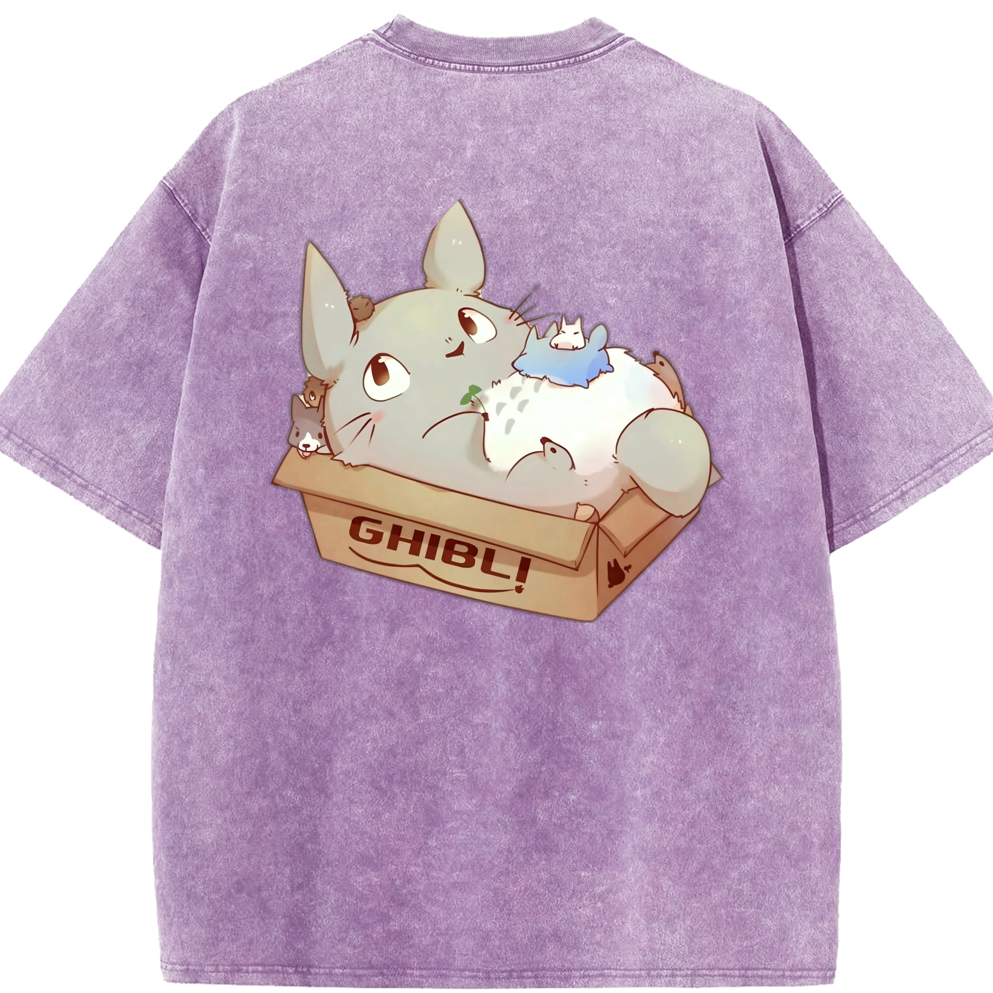 （画像用） となりのトトロ 草壁メイ 草壁サツキ My Neighbor Totoro Satsuki Kusakabe Mei Kusakabe 綿100% ヴィンテージ風 半袖Tシャツ（背面プリント）