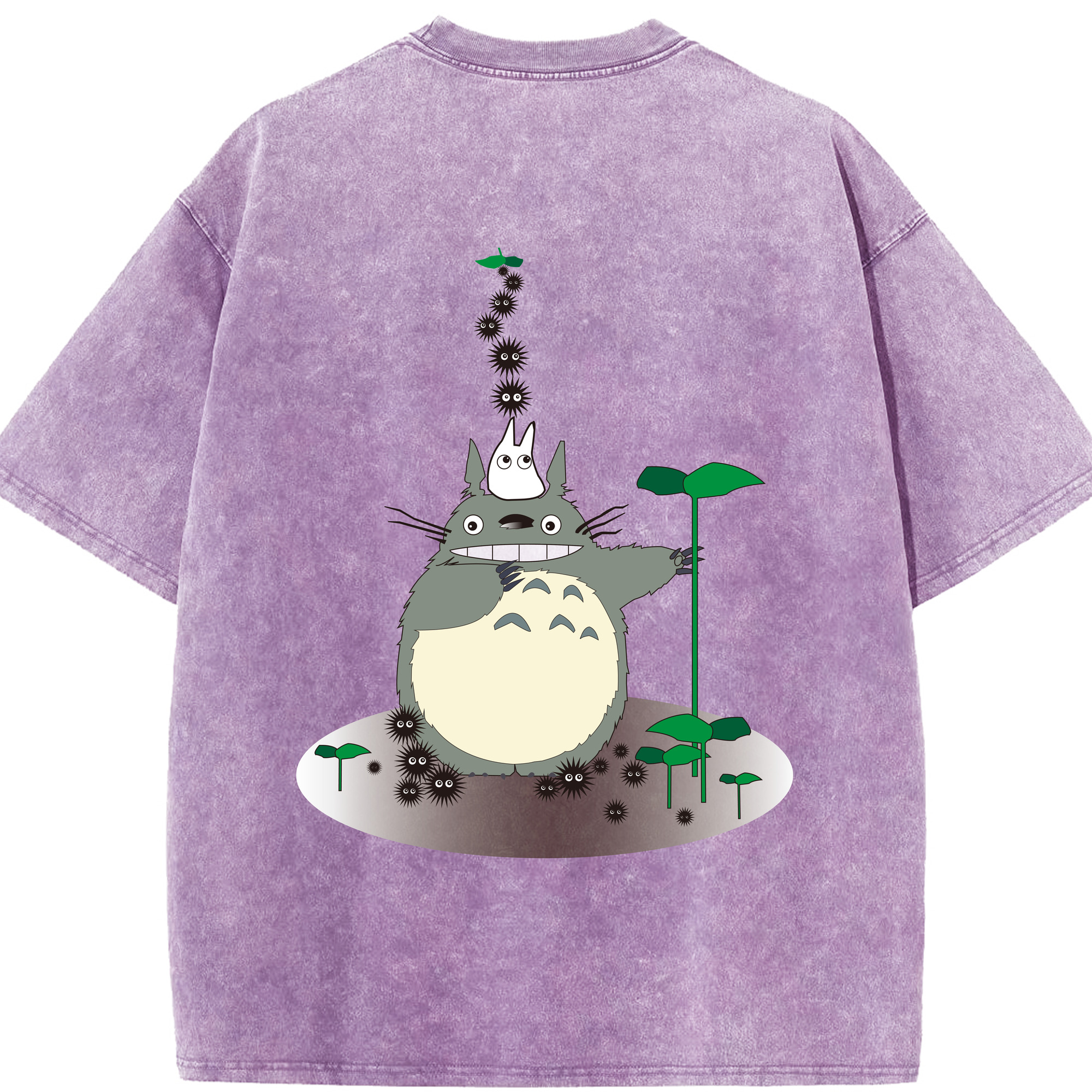 （画像用） となりのトトロ 草壁メイ 草壁サツキ My Neighbor Totoro Satsuki Kusakabe Mei Kusakabe 綿100% ヴィンテージ風 半袖Tシャツ（背面プリント）