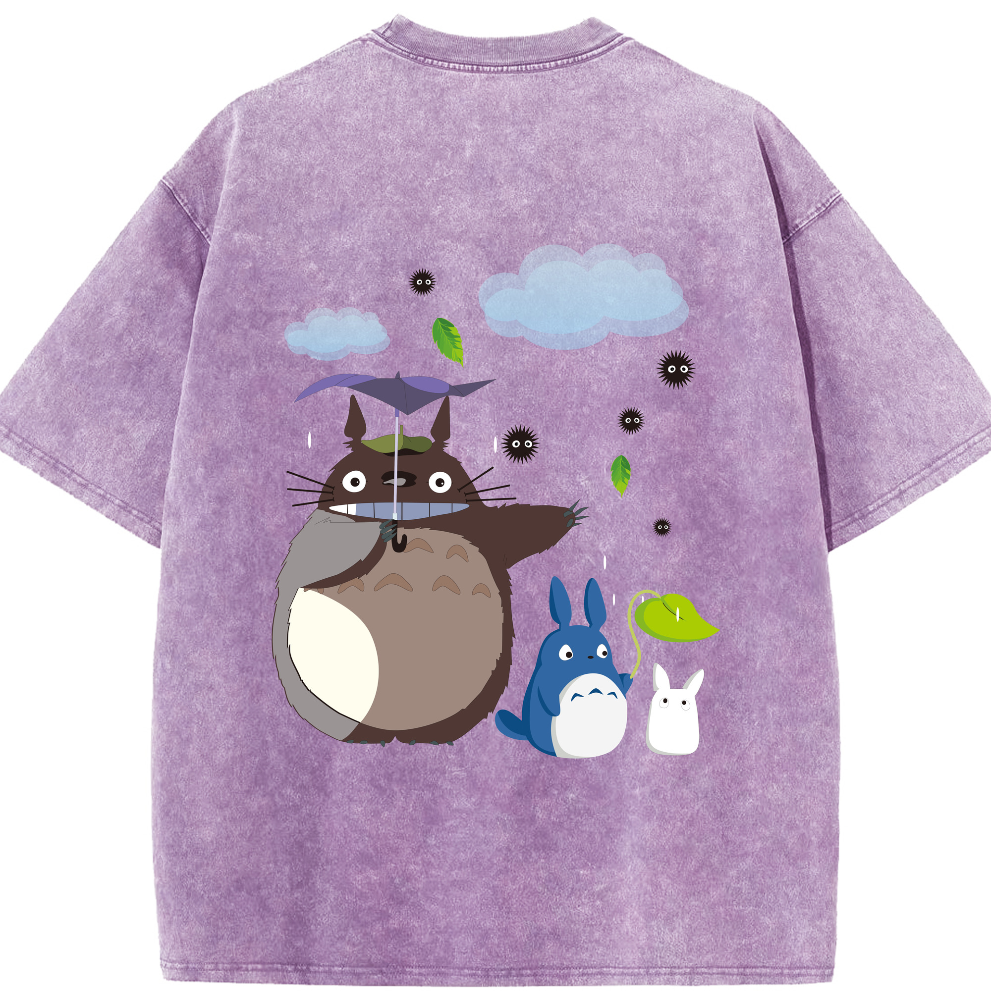 （画像用） となりのトトロ 草壁メイ 草壁サツキ My Neighbor Totoro Satsuki Kusakabe Mei Kusakabe 綿100% ヴィンテージ風 半袖Tシャツ（背面プリント）