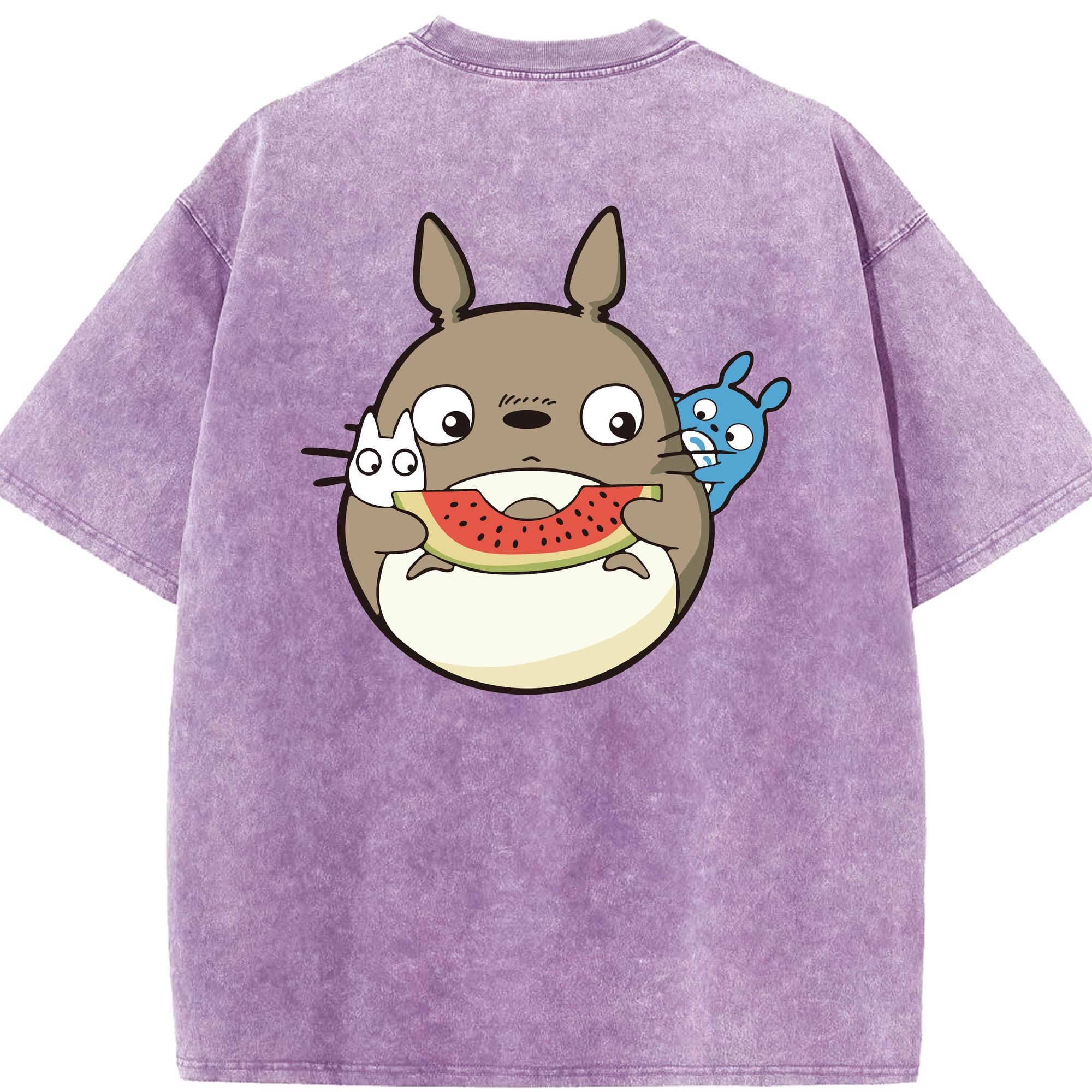 （画像用） となりのトトロ 草壁メイ 草壁サツキ My Neighbor Totoro Satsuki Kusakabe Mei Kusakabe 綿100% ヴィンテージ風 半袖Tシャツ（背面プリント）
